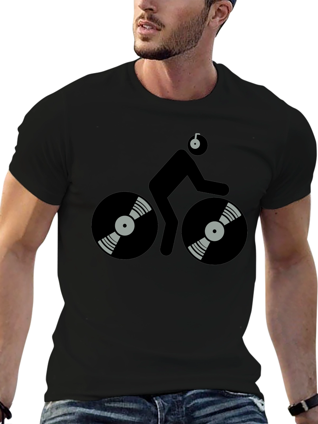 DJ Cyclist Black T-Shirt