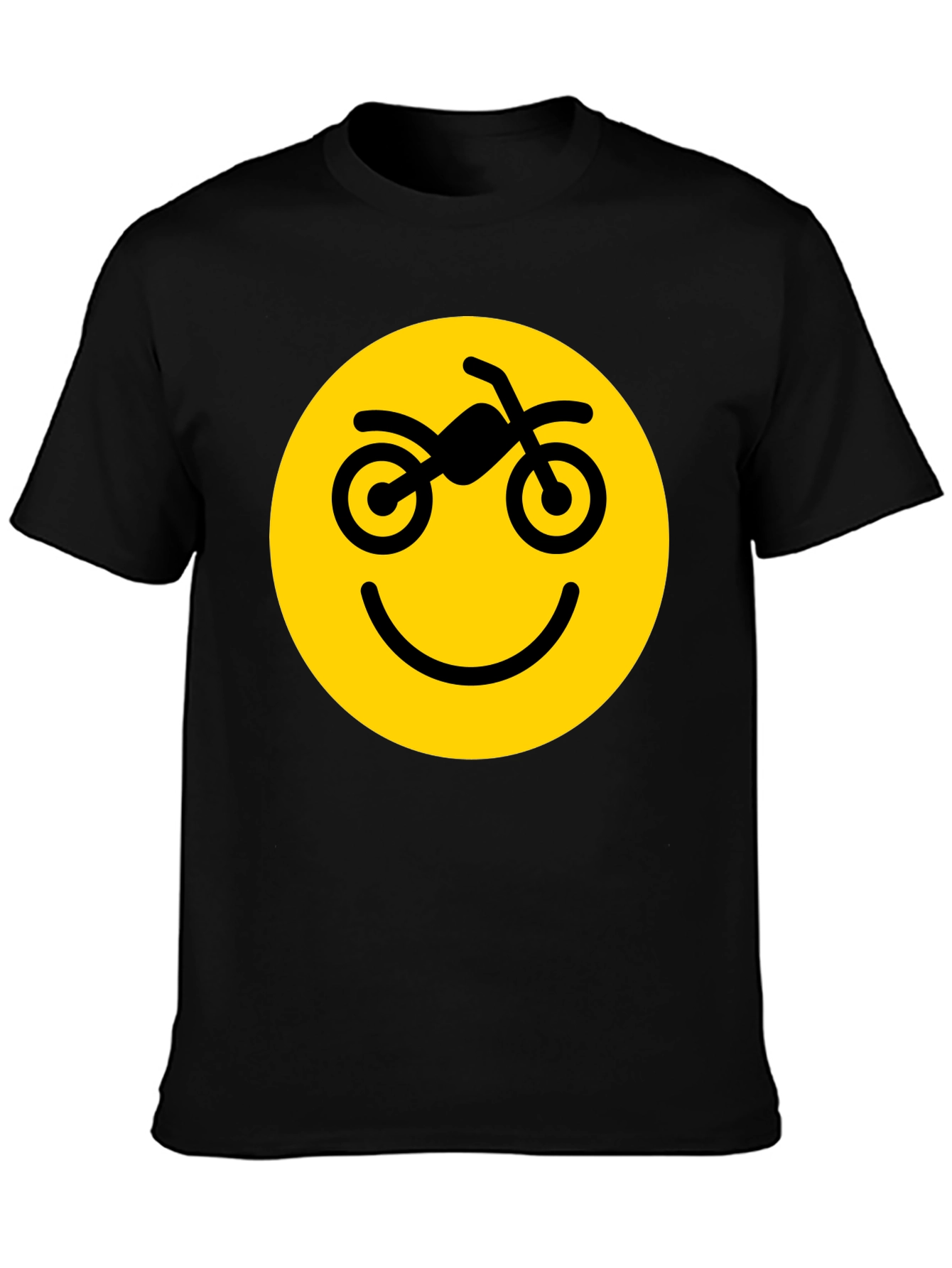 Motorcycle Smiley Face Graphic Tee
