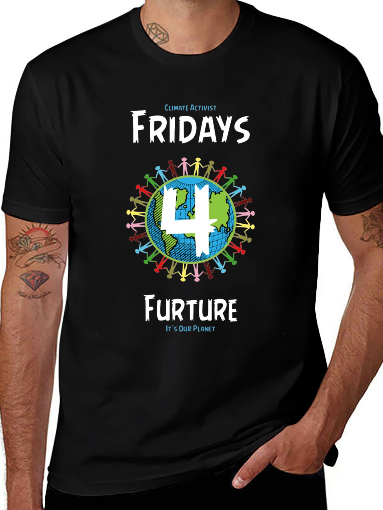 Climate Activist Fridays 4 Future Black T-Shirt