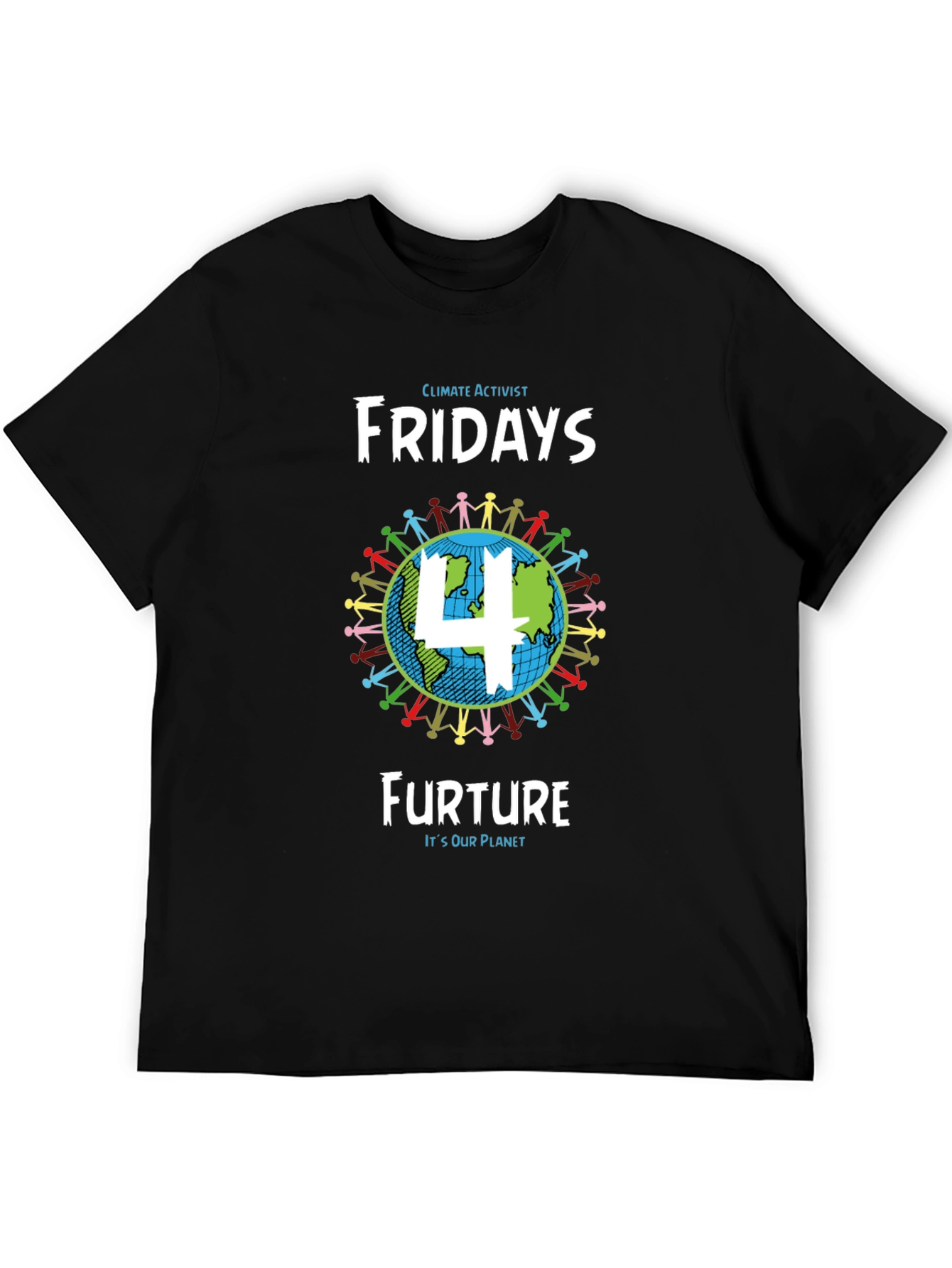 Climate Activist Fridays 4 Future Black T-Shirt