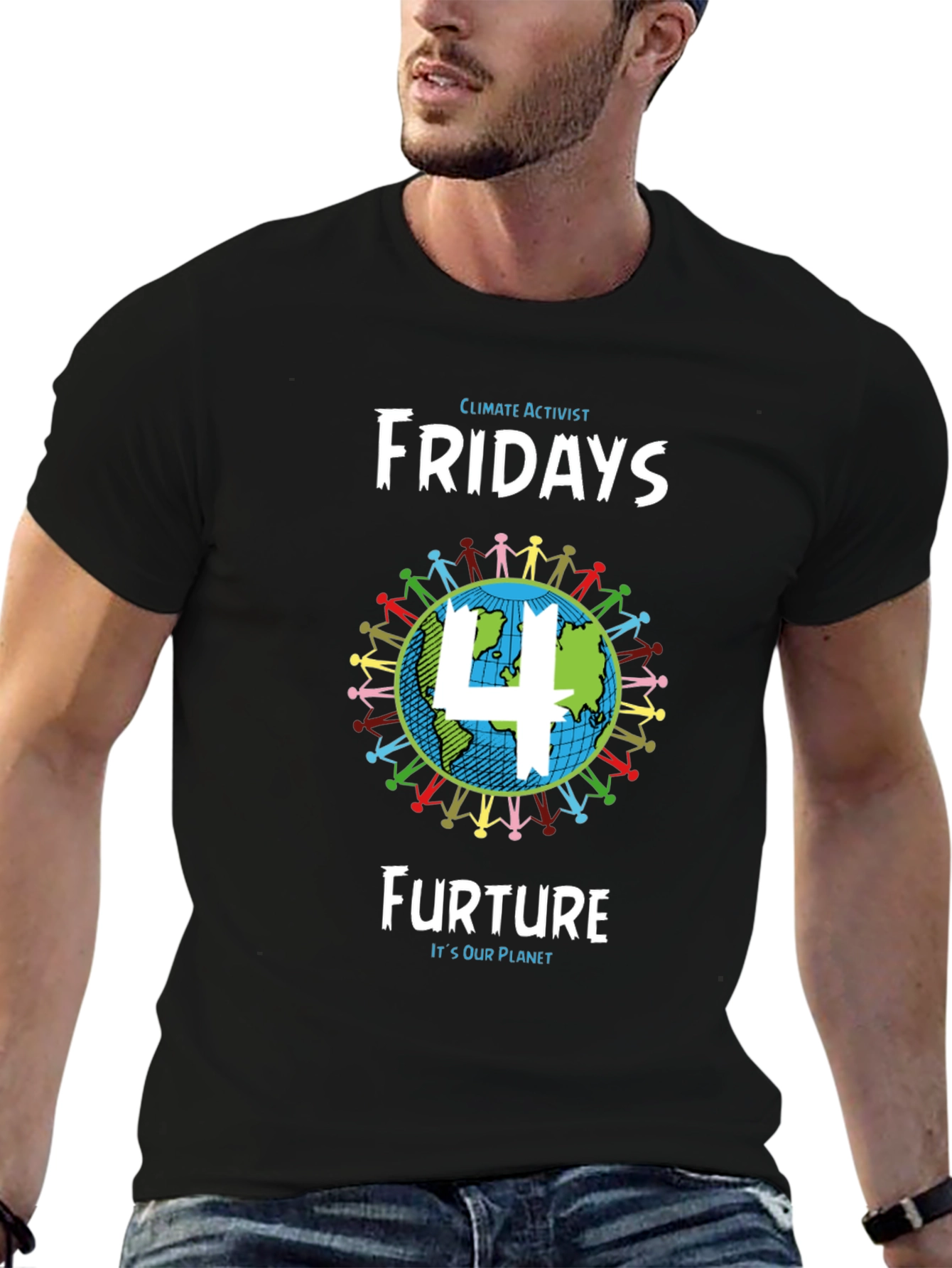 Climate Activist Fridays 4 Future Black T-Shirt