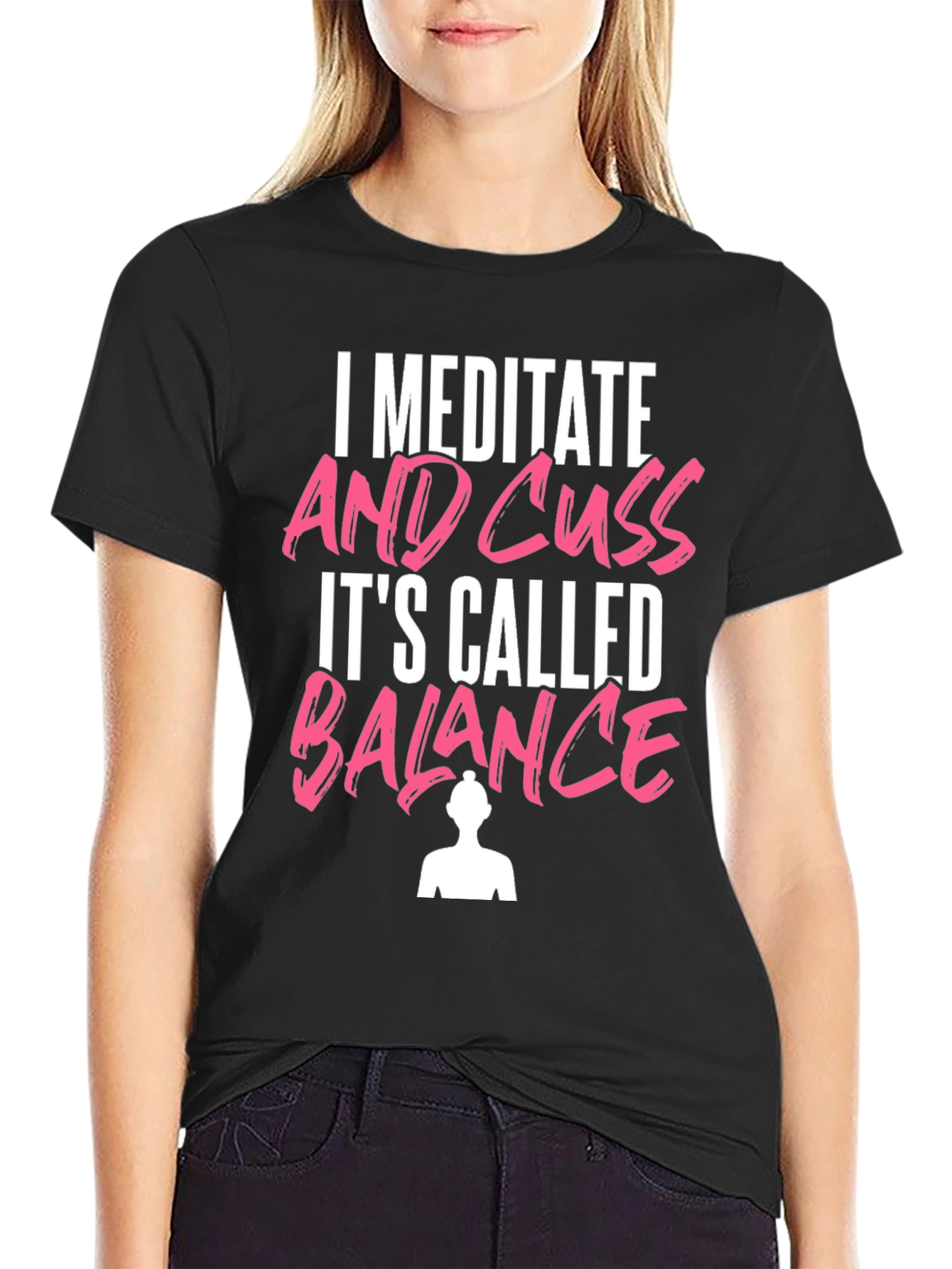 Meditate & Cuss T-Shirt Funny Yoga Tee
