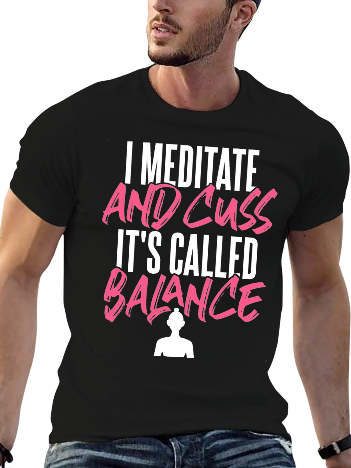 Meditate & Cuss T-Shirt Funny Yoga Tee