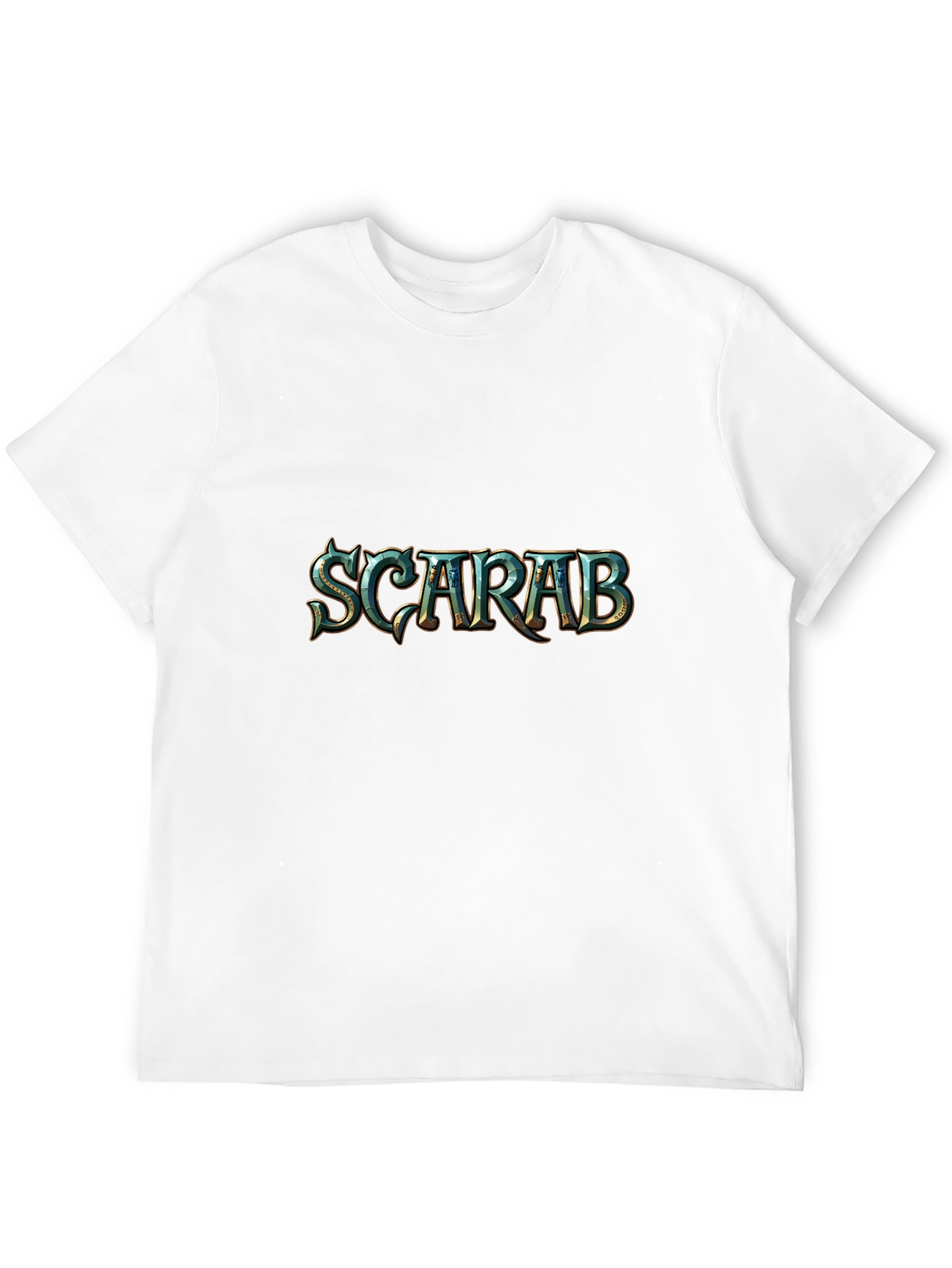 Scarab Beetle Graphic Print Black T-Shirt