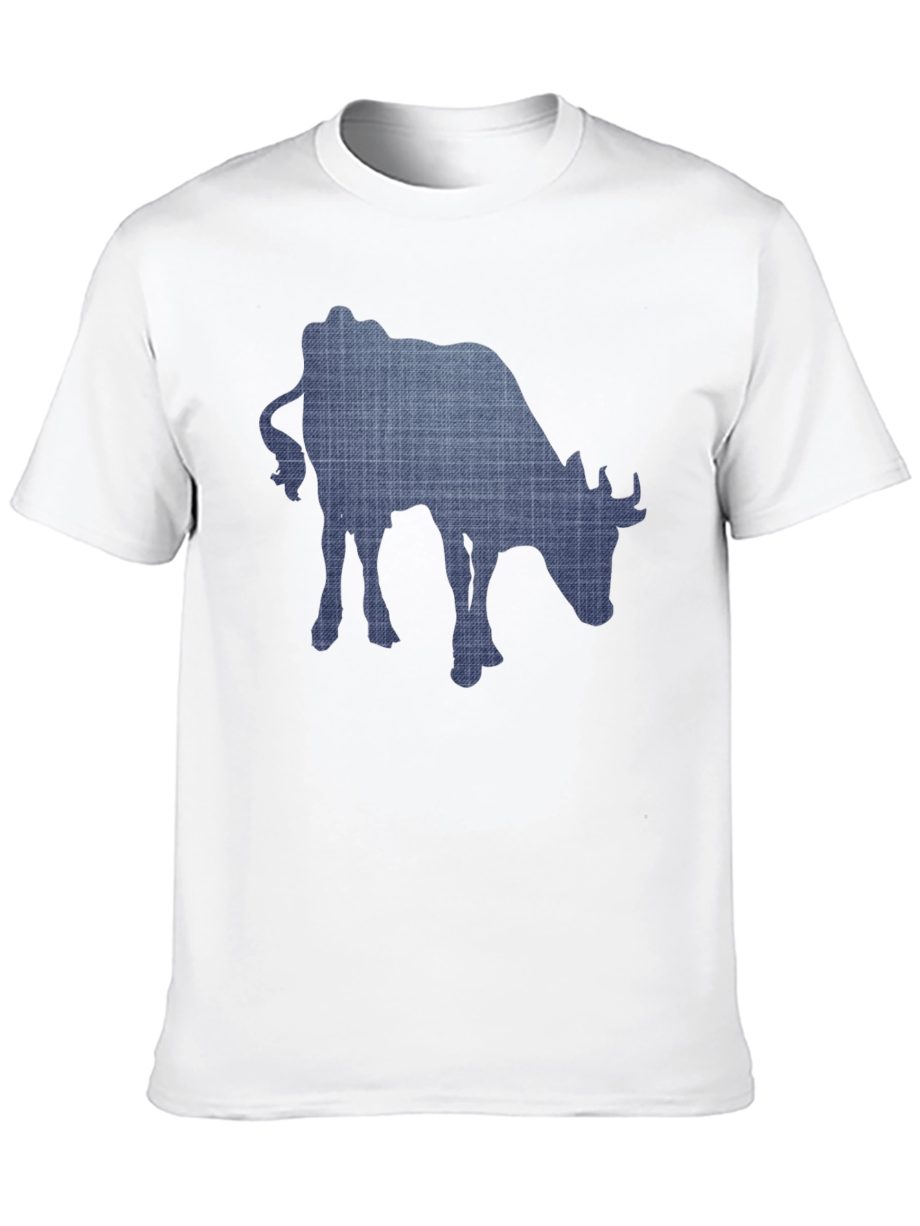 Cow Print Mens Black T-Shirt