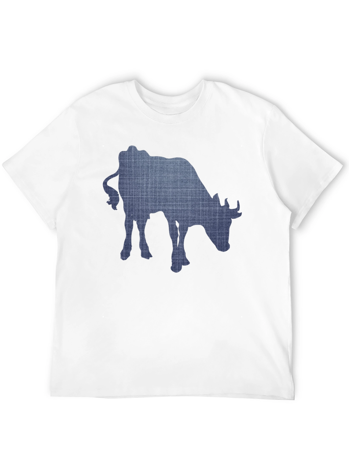 Cow Print Mens Black T-Shirt