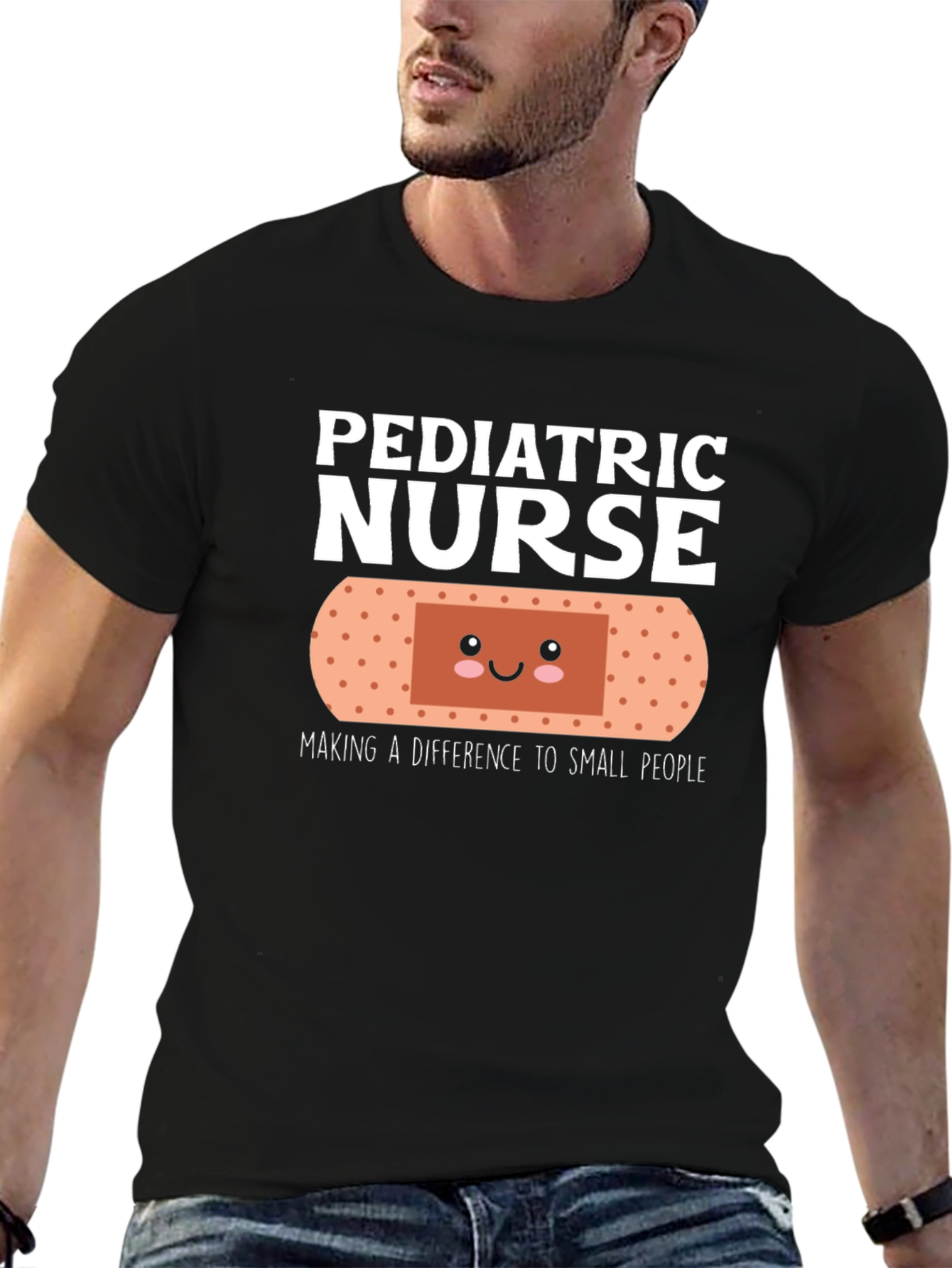 Pediatric Nurse T-Shirt Cute Bandage Design