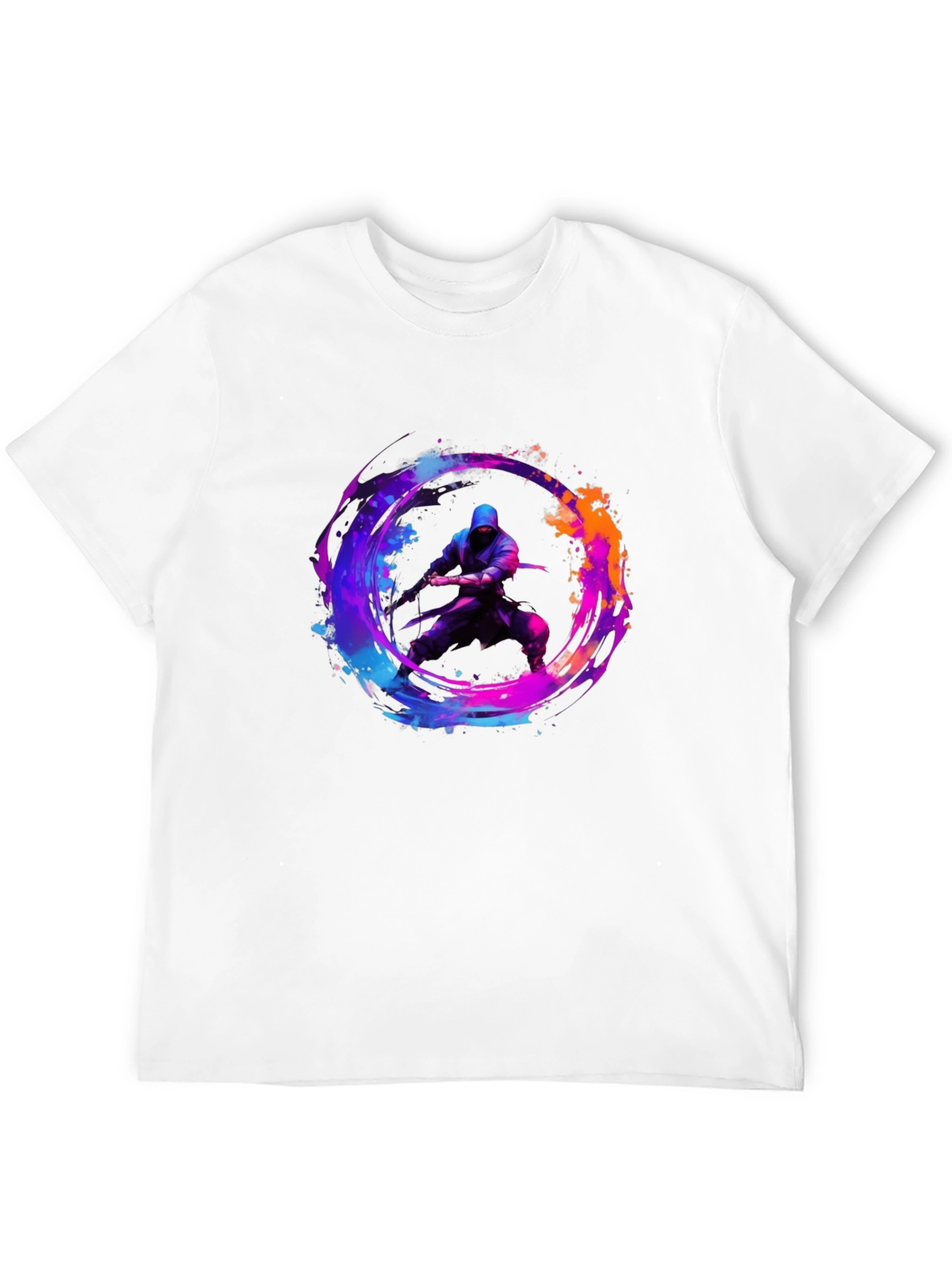 Ninja Warrior Graphic Tee - Black Cotton T-Shirt