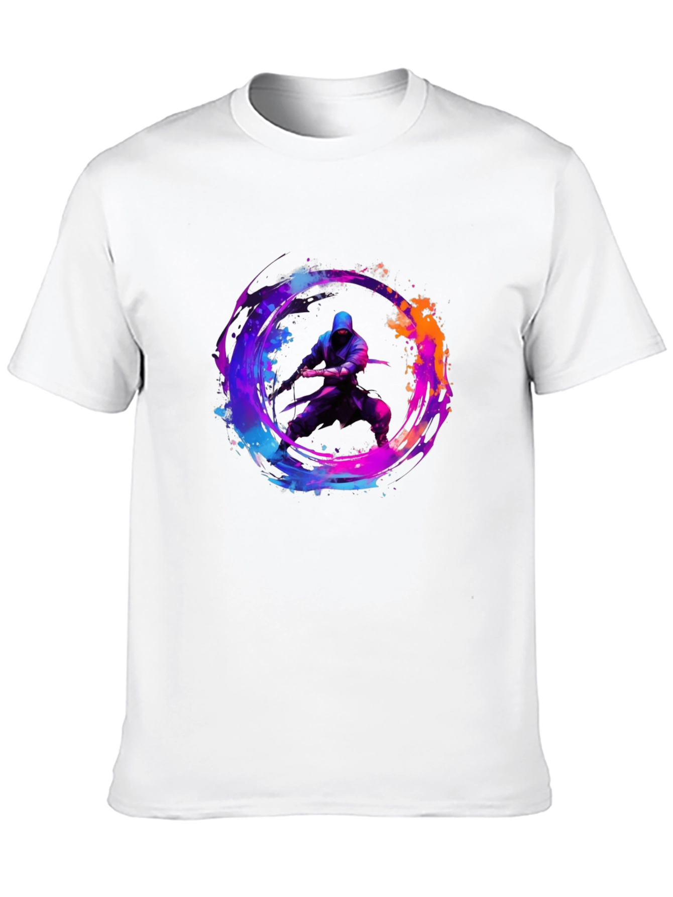 Ninja Warrior Graphic Tee - Black Cotton T-Shirt