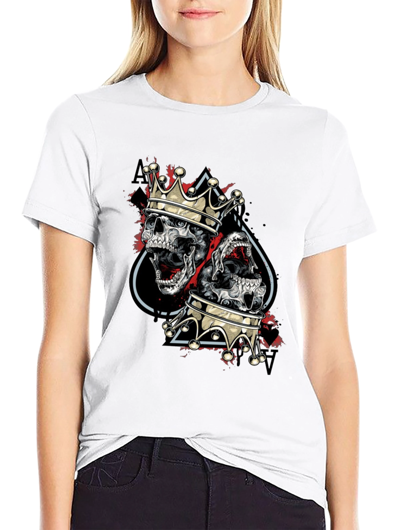 King Skull Graphic Tee - Mens Black T-Shirt