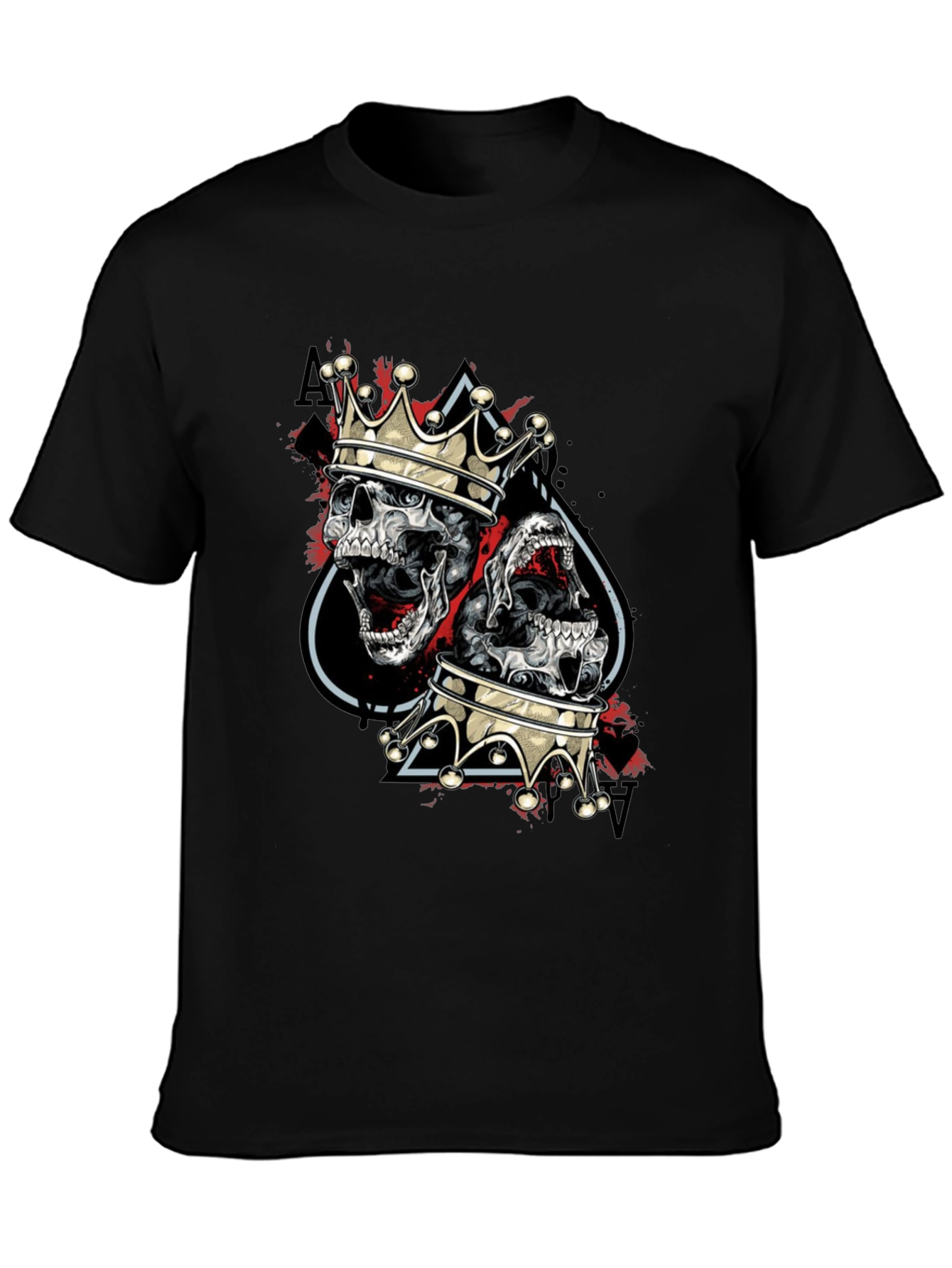 King Skull Graphic Tee - Mens Black T-Shirt