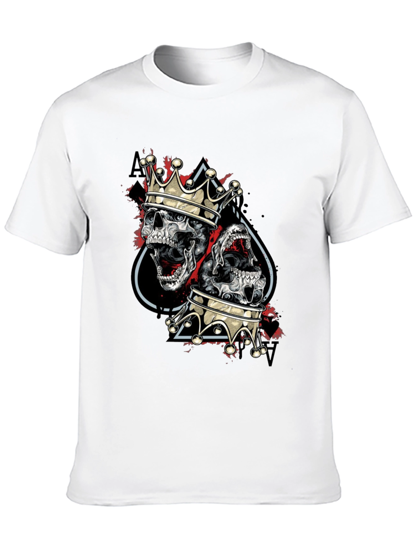King Skull Graphic Tee - Mens Black T-Shirt