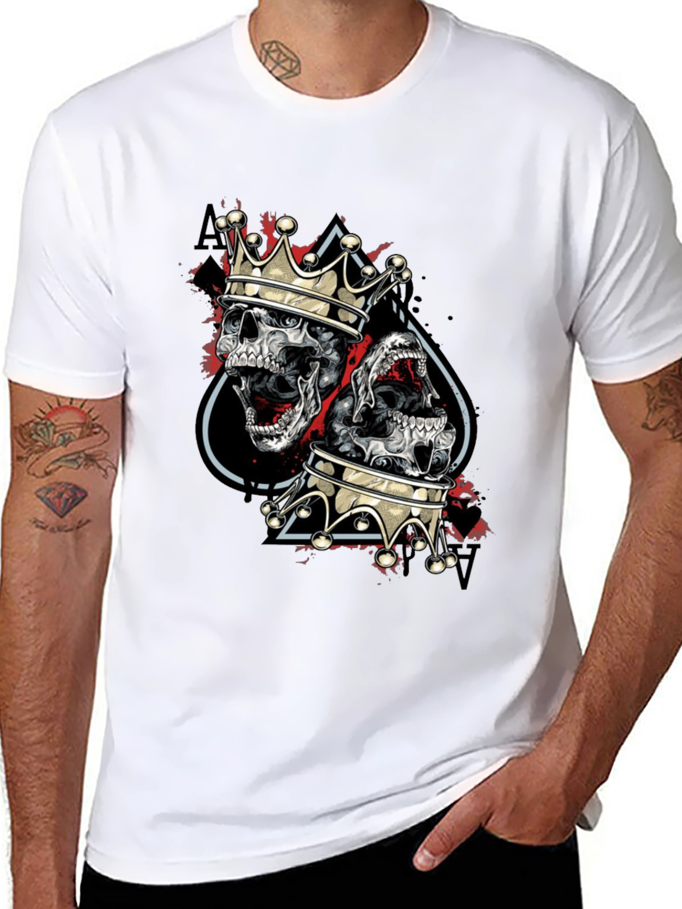 King Skull Graphic Tee - Mens Black T-Shirt