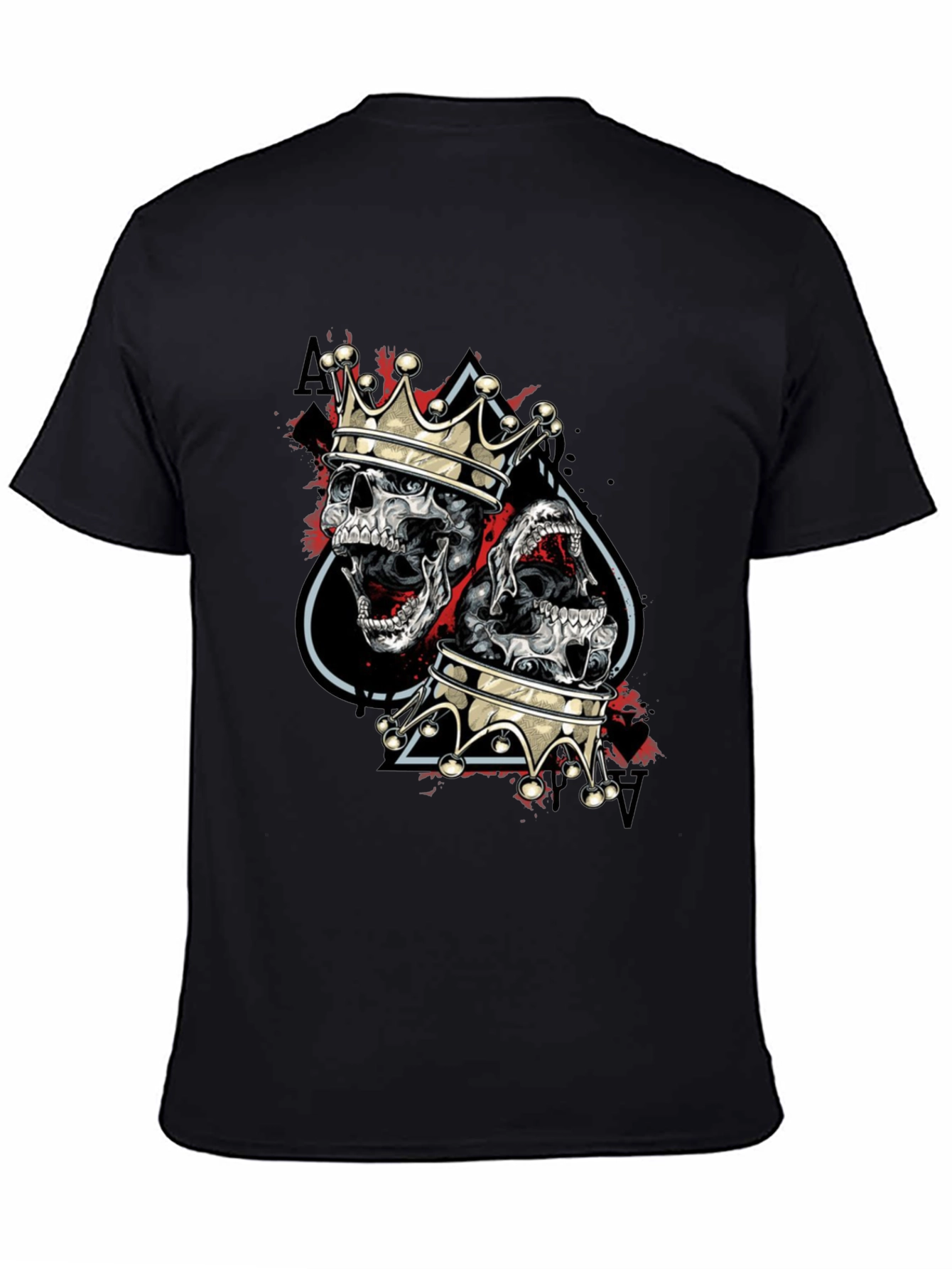 King Skull Graphic Tee - Mens Black T-Shirt