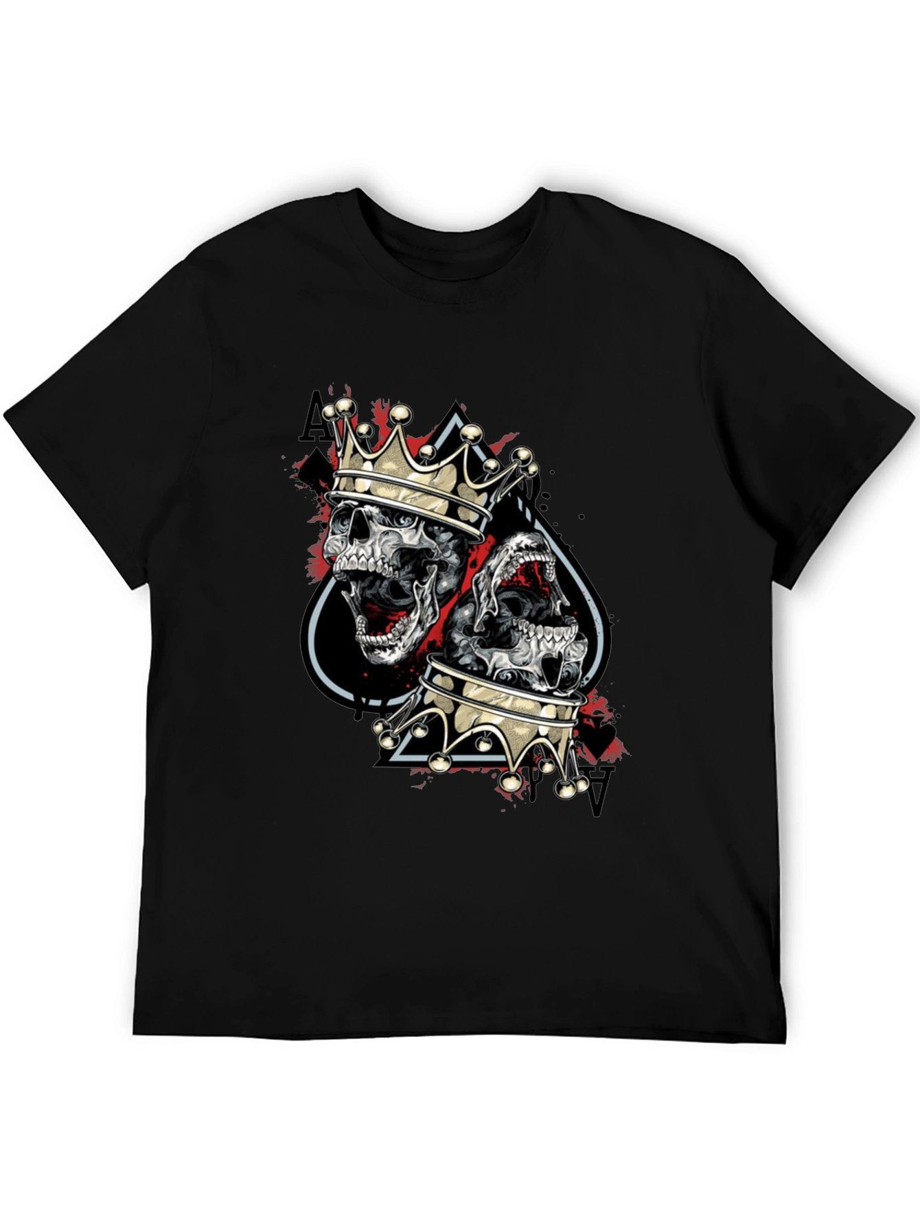 King Skull Graphic Tee - Mens Black T-Shirt