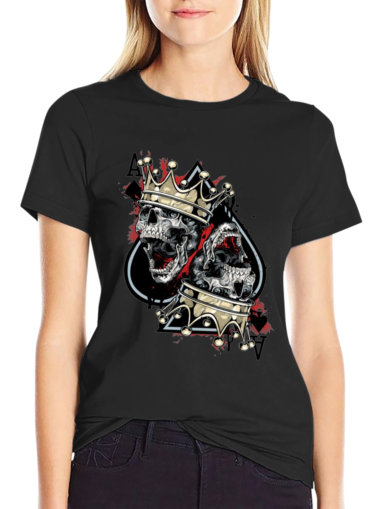 King Skull Graphic Tee - Mens Black T-Shirt