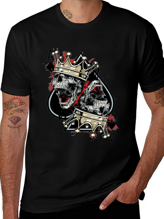 King Skull Graphic Tee - Mens Black T-Shirt