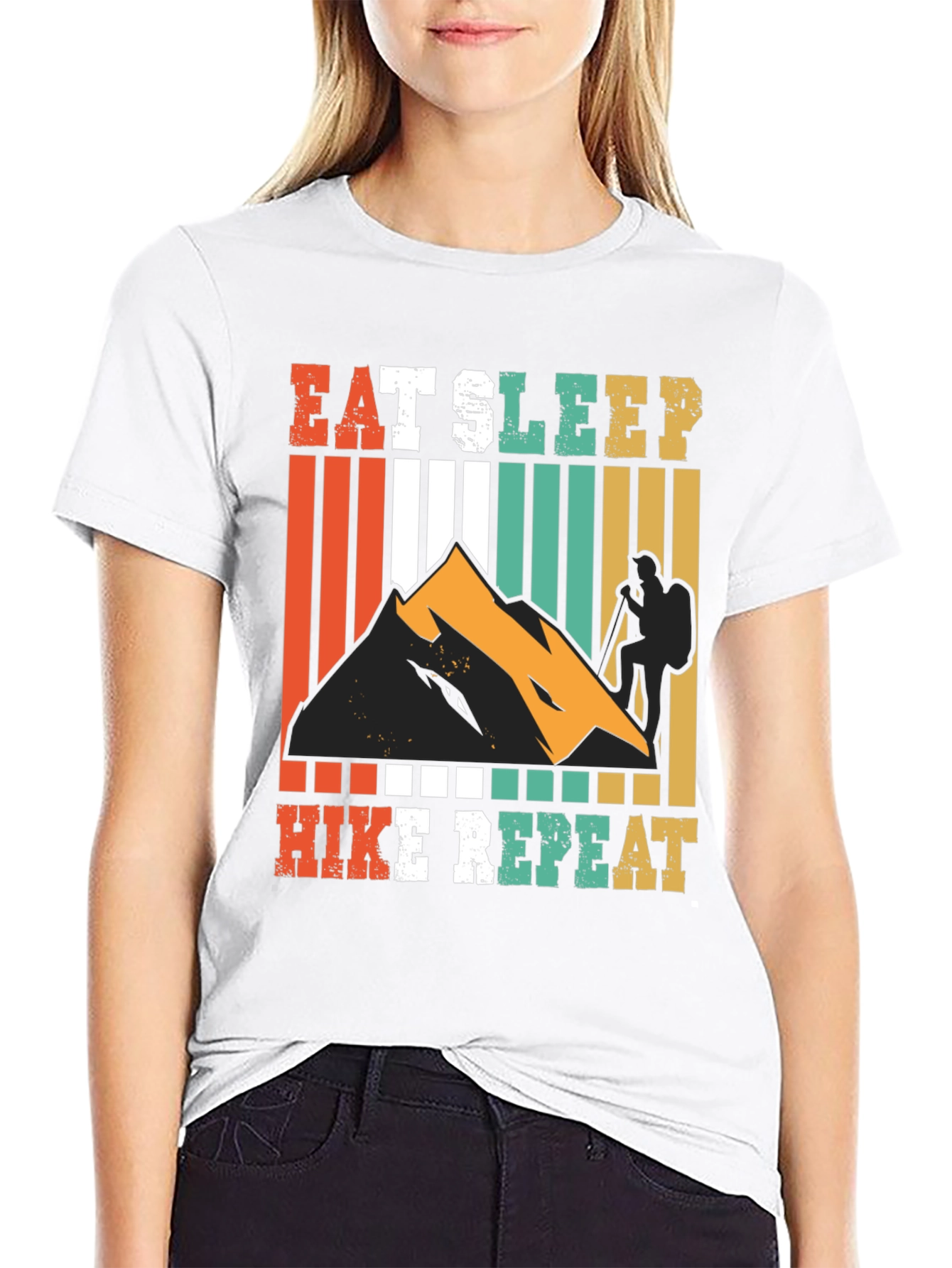 Eat Sleep Hike Repeat T-Shirt - Outdoor Adventure