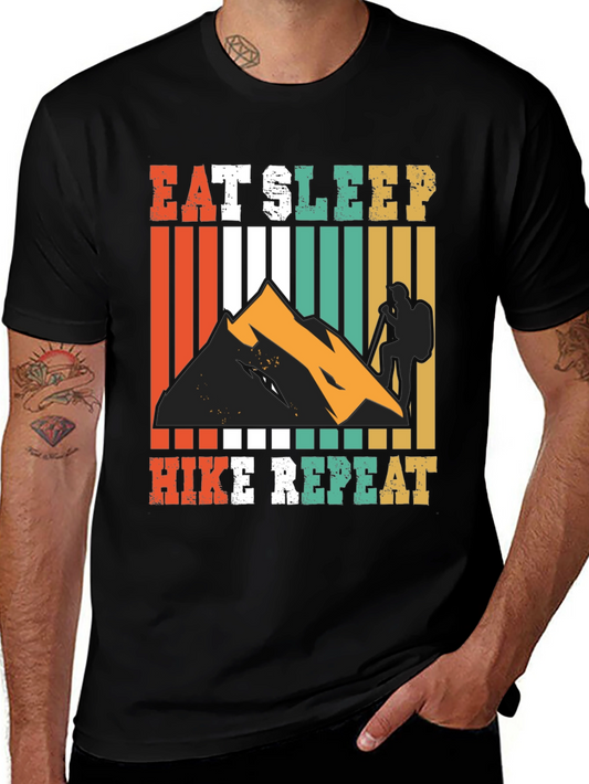 Eat Sleep Hike Repeat T-Shirt - Outdoor Adventure