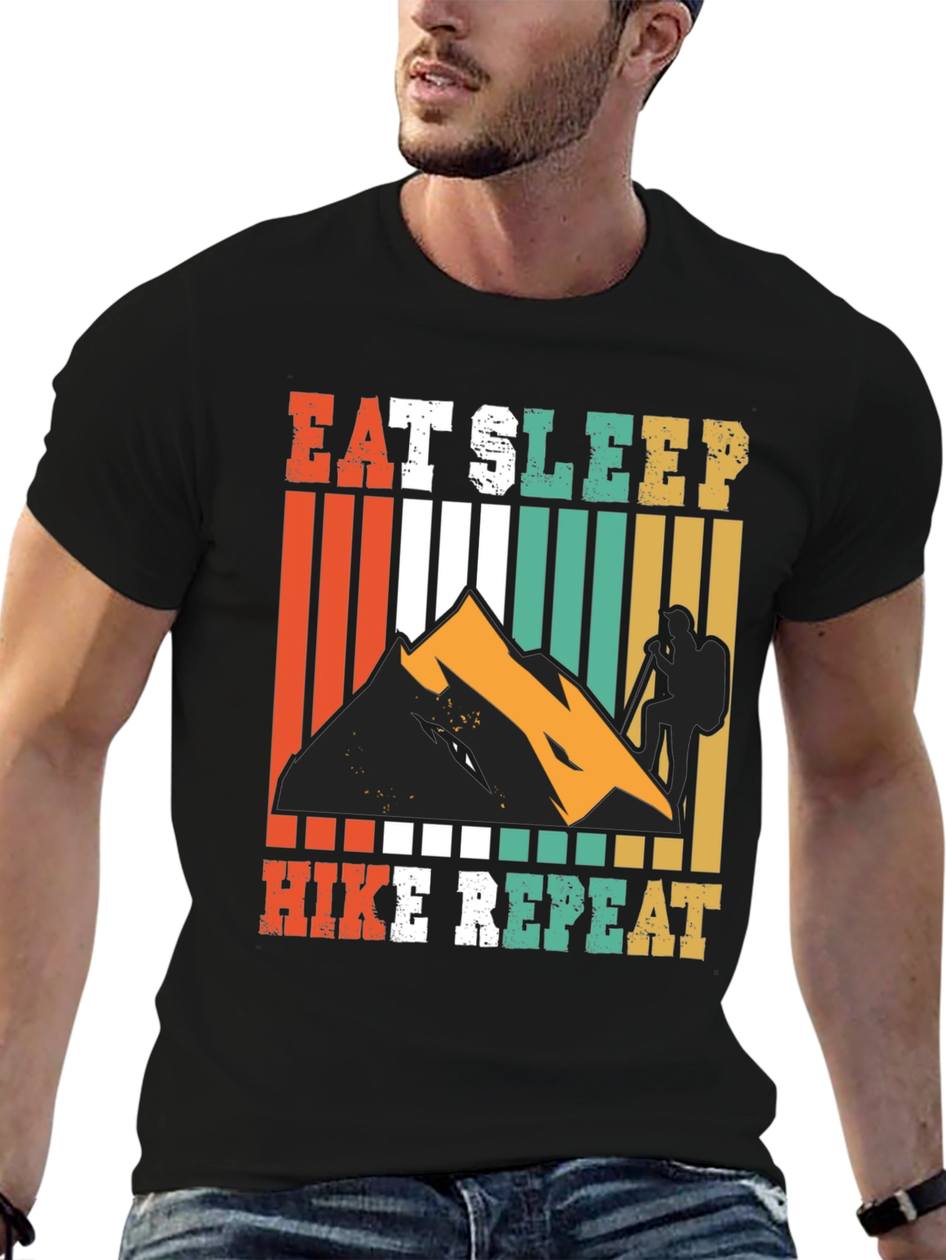 Eat Sleep Hike Repeat T-Shirt - Outdoor Adventure