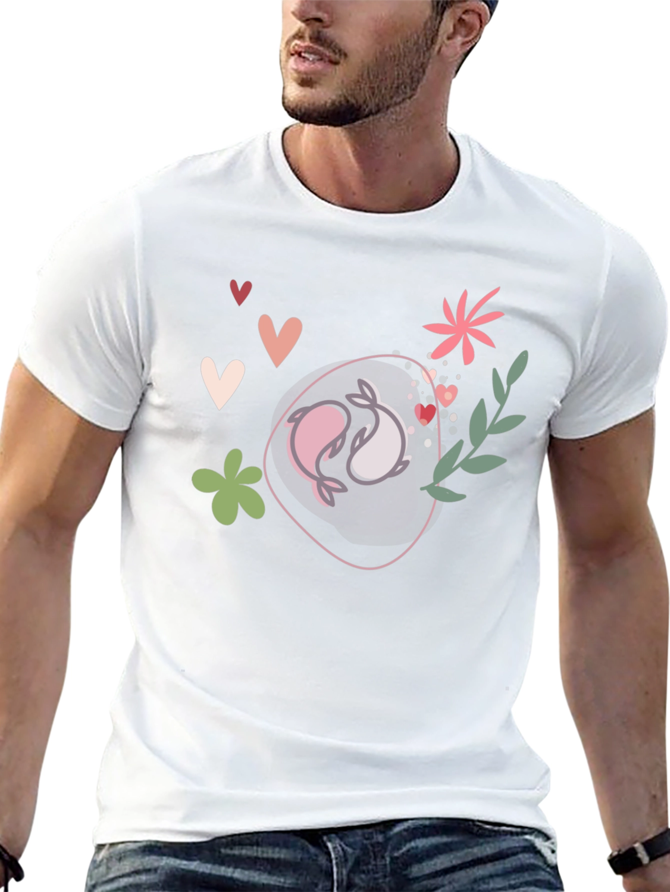Yin Yang Dolphins Graphic Tee
