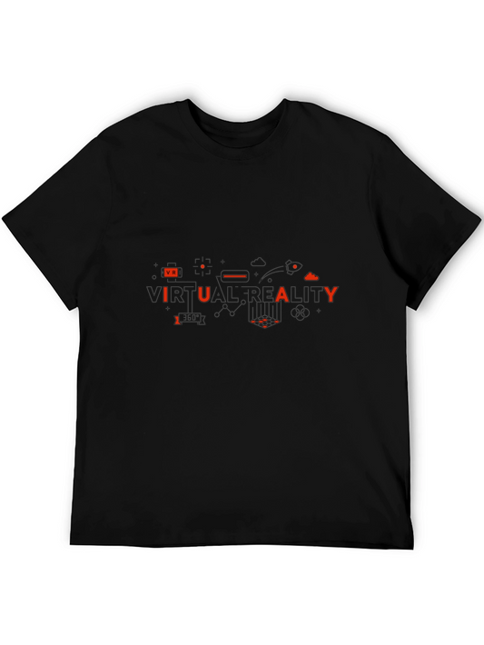 Virtual Reality Graphic T-Shirt - Black