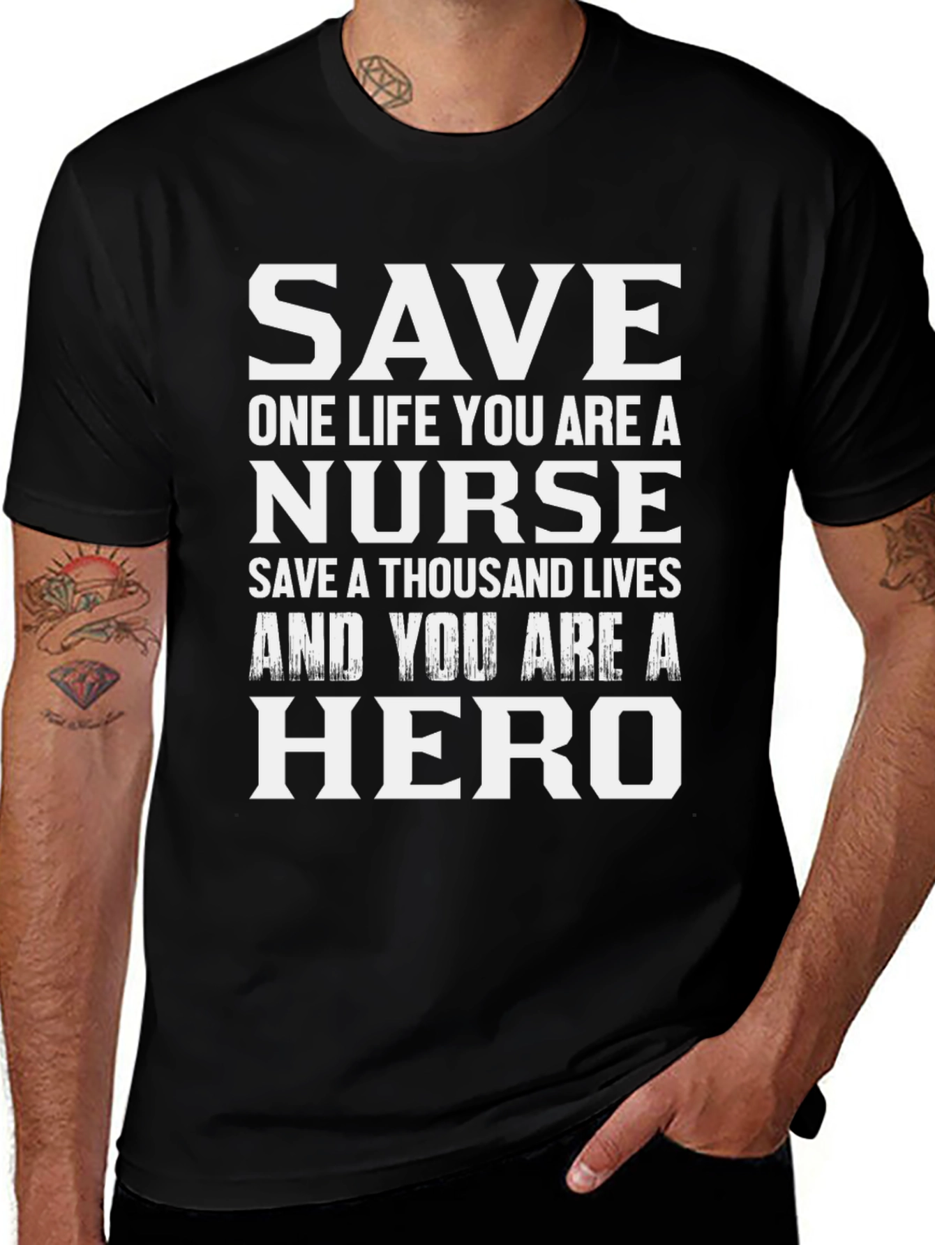 Nurse Hero Graphic Tee - Save Lives