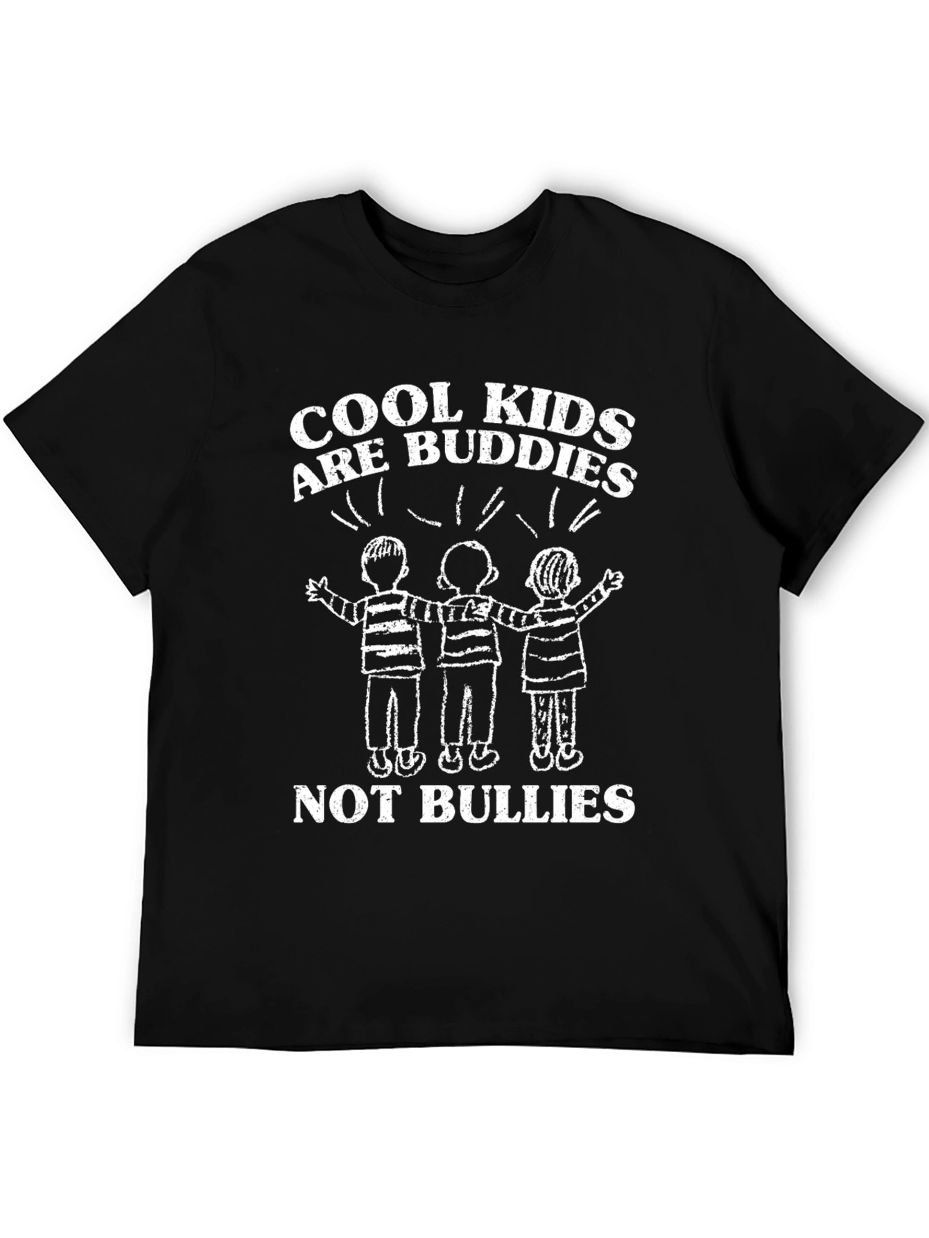 Cool Kids Are Buddies Black Graphic Tee