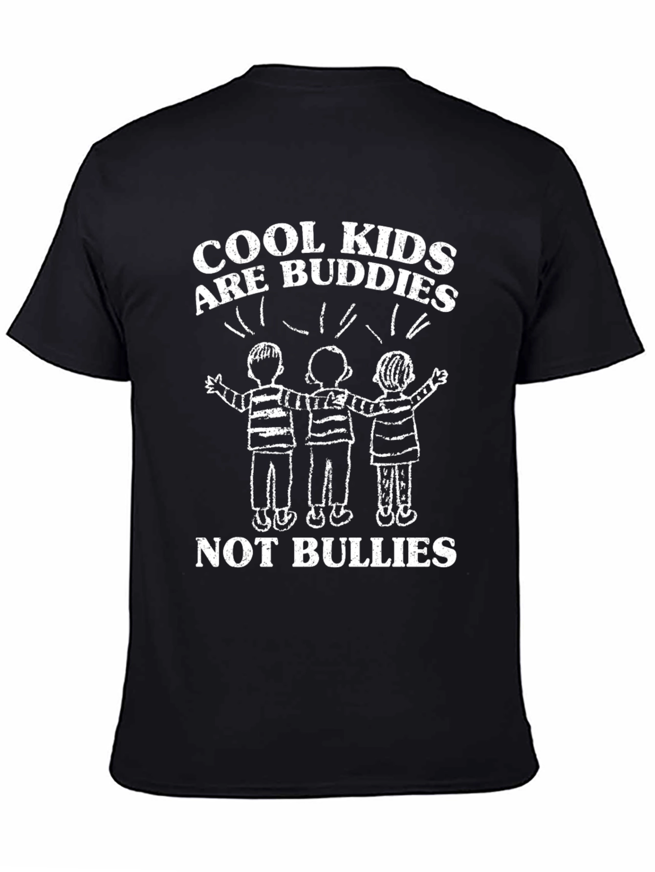 Cool Kids Are Buddies Black Graphic Tee