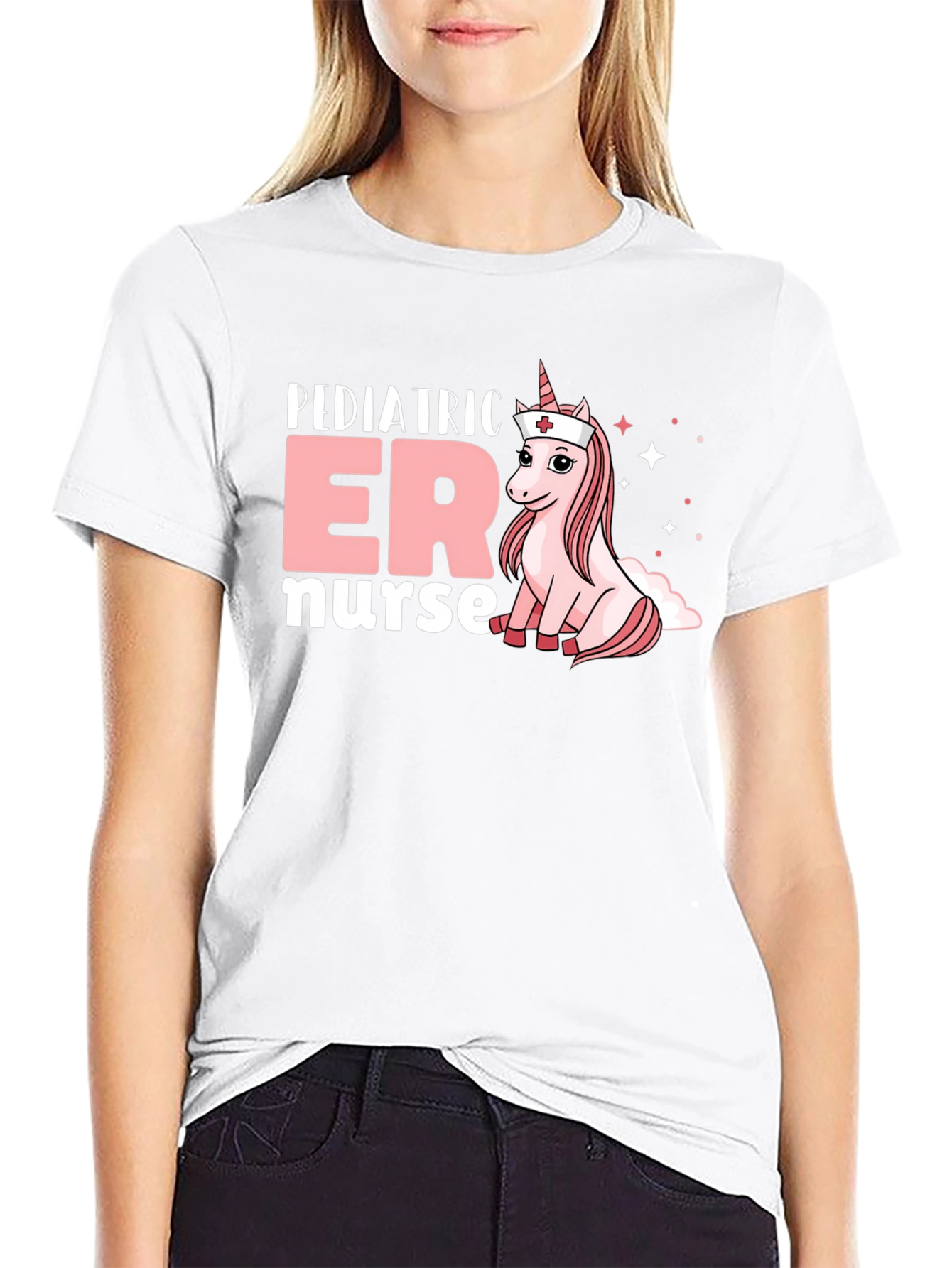 Pediatric ER Nurse Unicorn Graphic T-Shirt