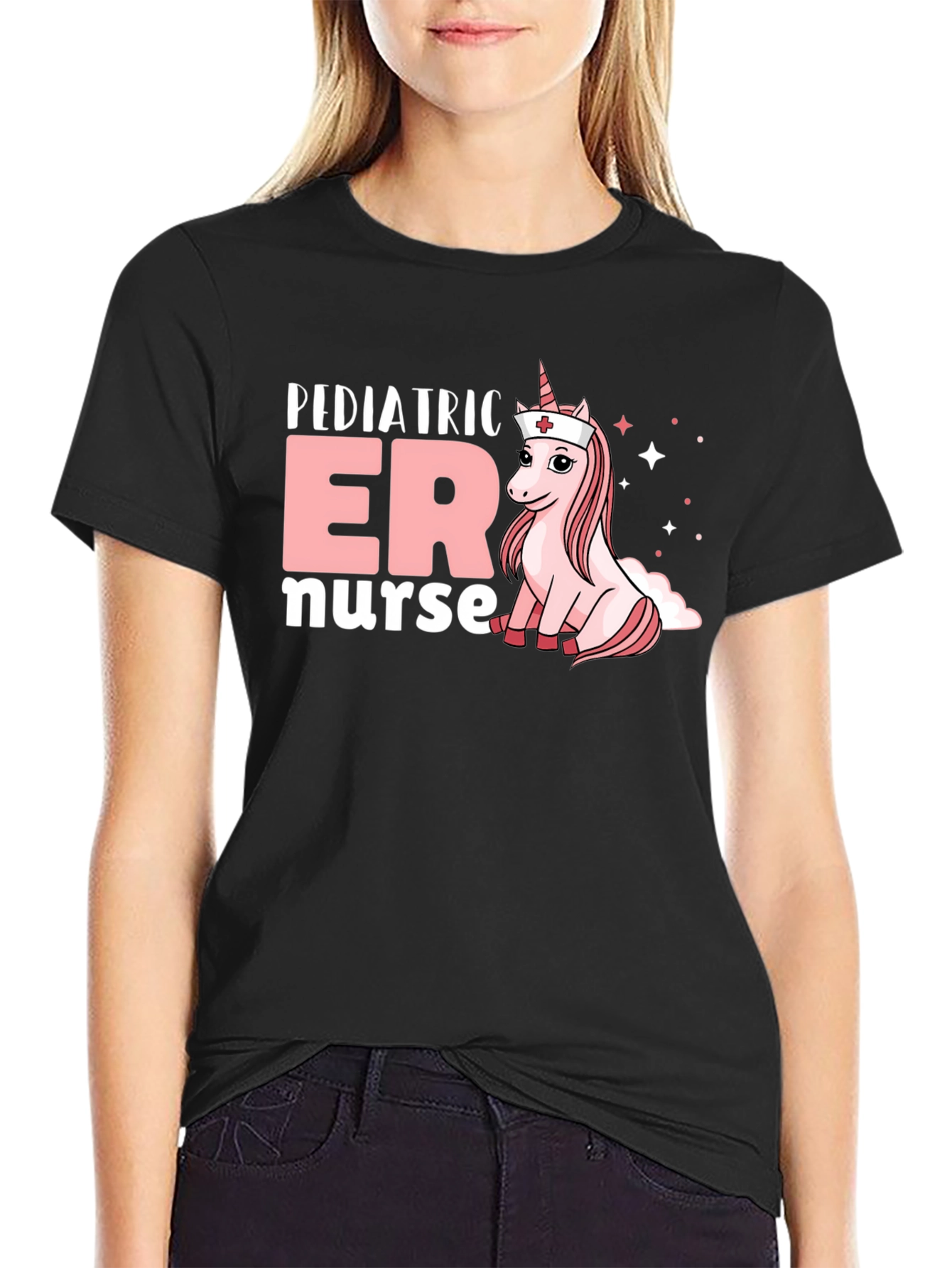 Pediatric ER Nurse Unicorn Graphic T-Shirt