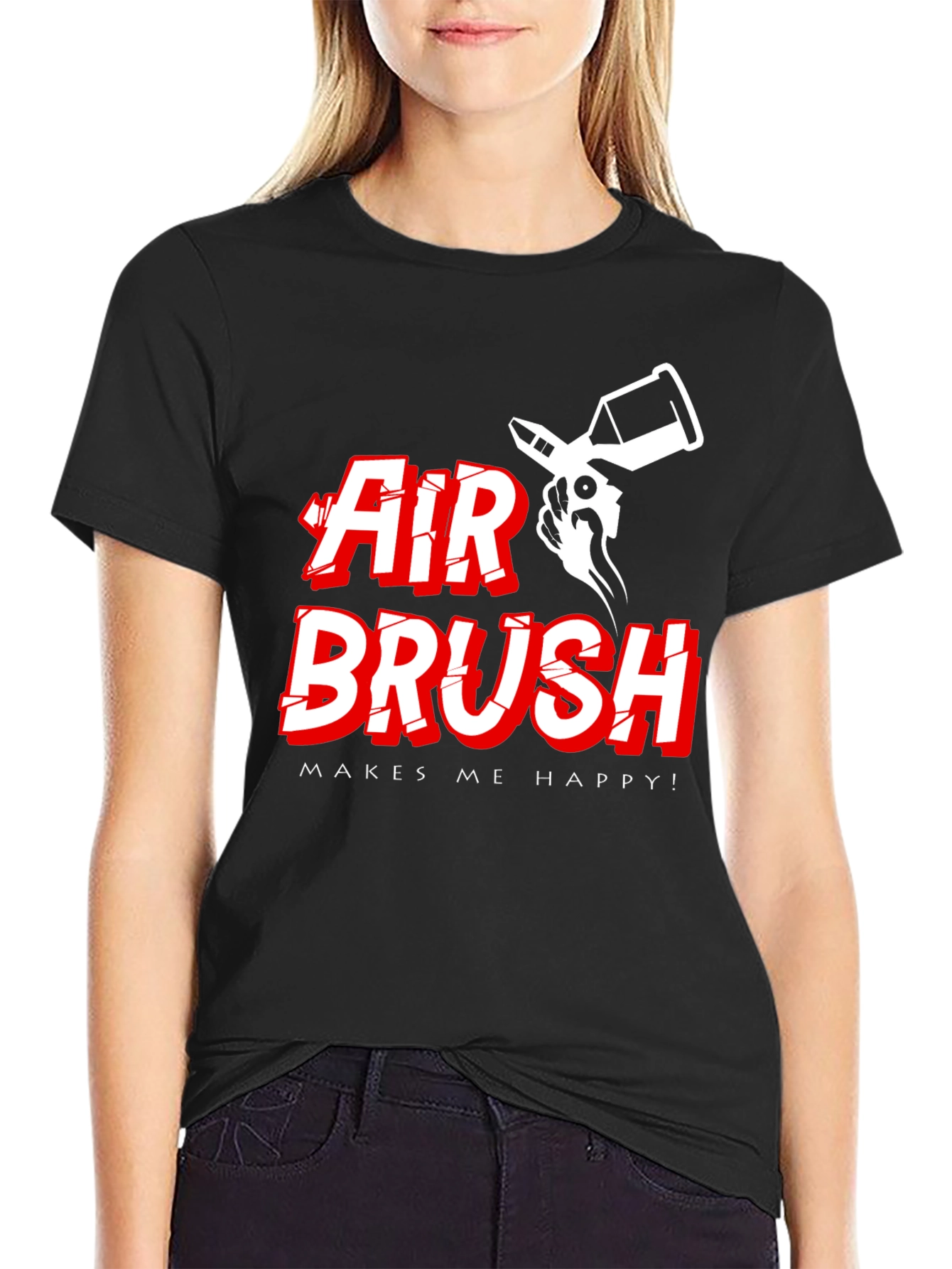 Air Brush Makes Me Happy T-Shirt