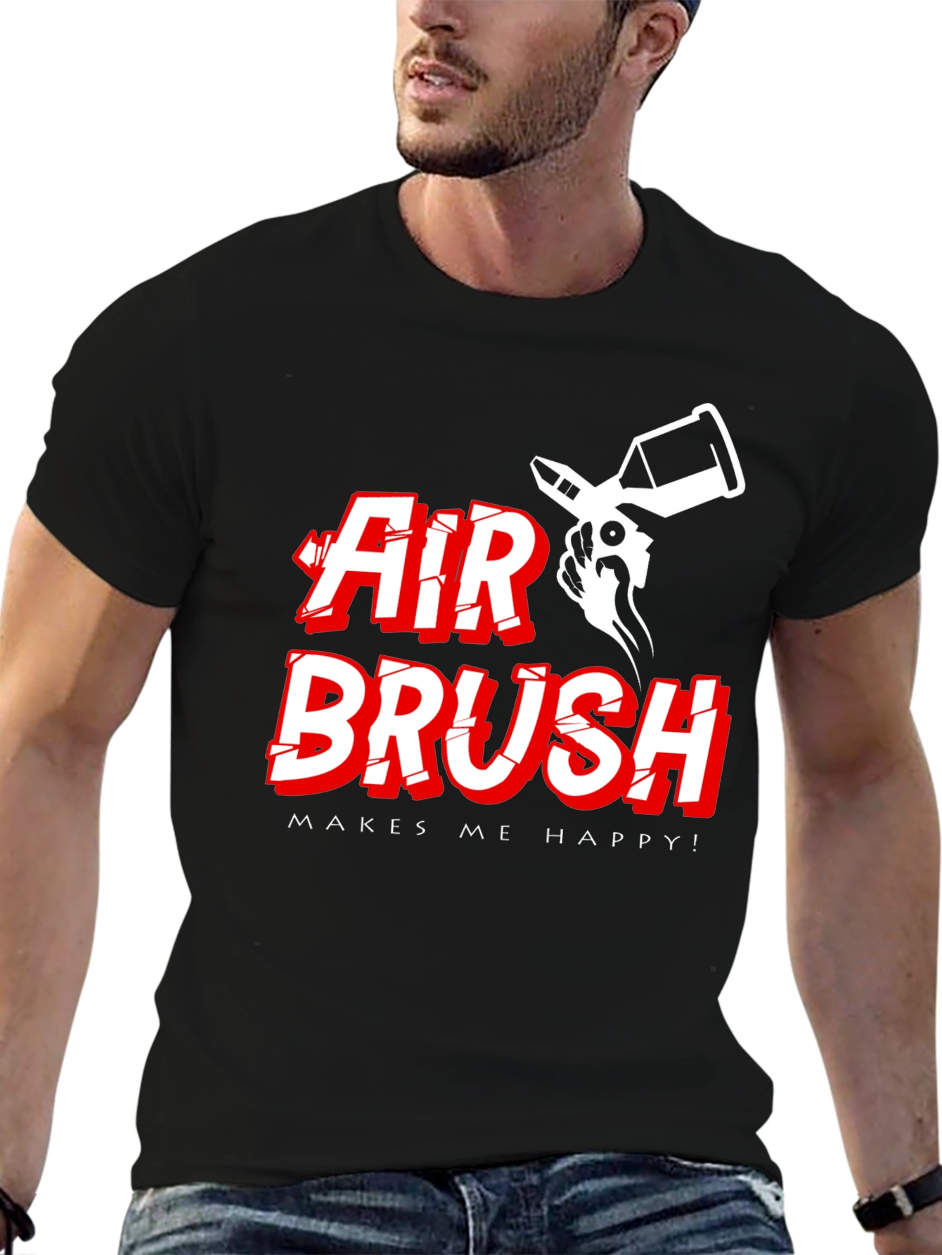 Air Brush Makes Me Happy T-Shirt