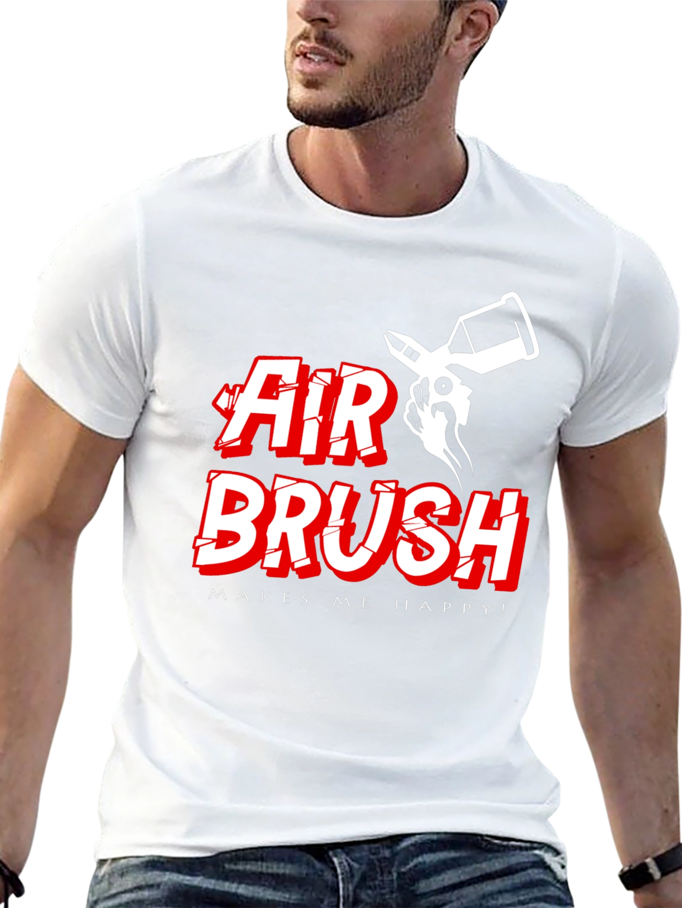 Air Brush Makes Me Happy T-Shirt