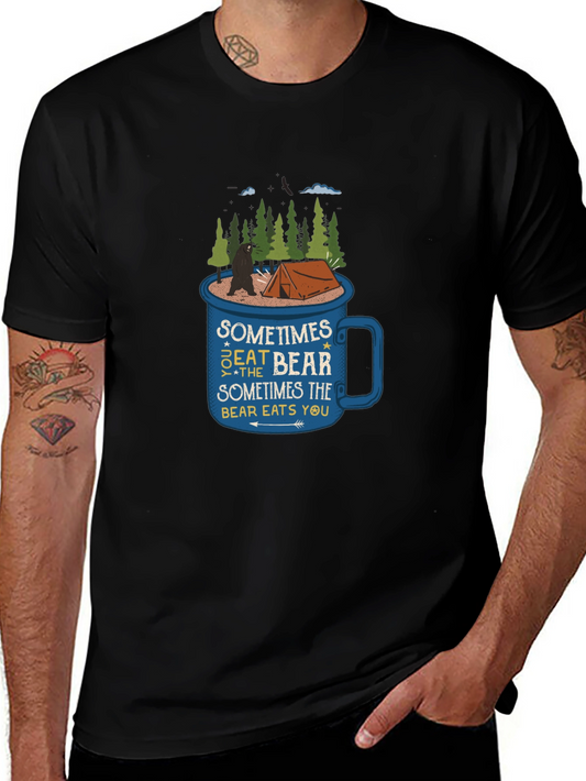 Bear Camping Adventure Graphic Tee