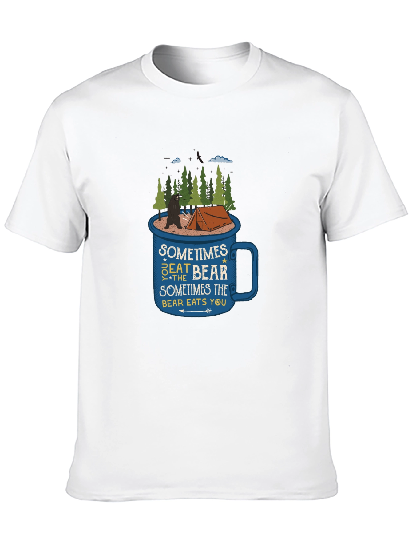 Bear Camping Adventure Graphic Tee