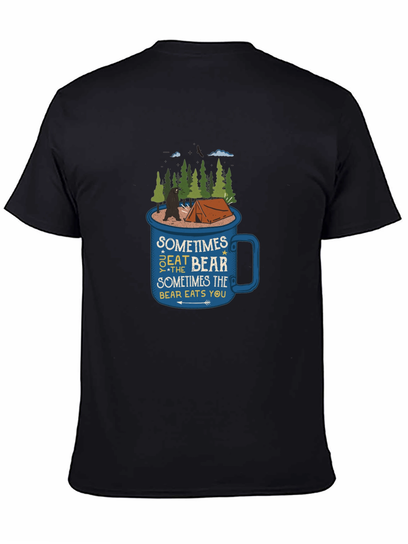 Bear Camping Adventure Graphic Tee
