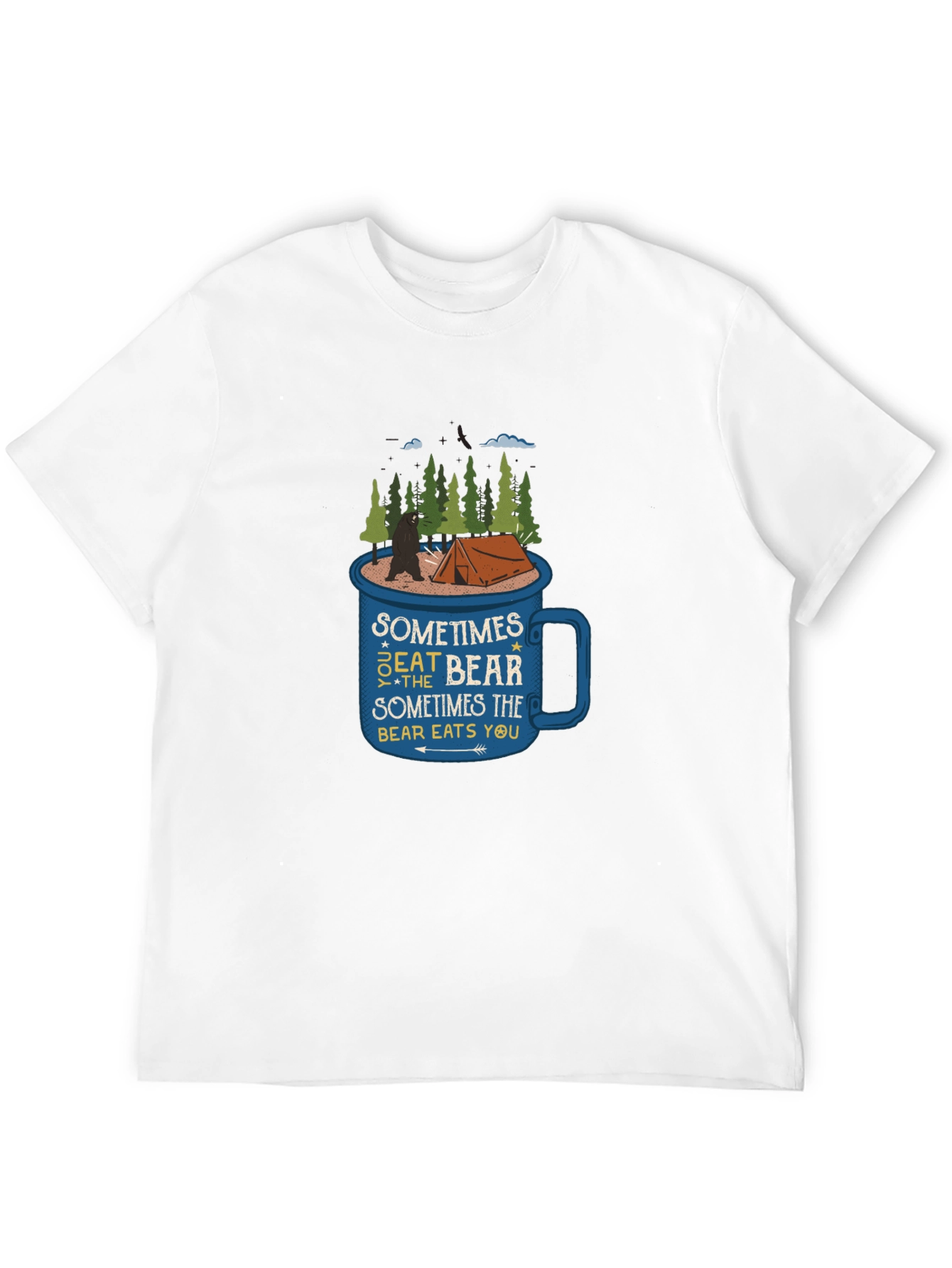 Bear Camping Adventure Graphic Tee