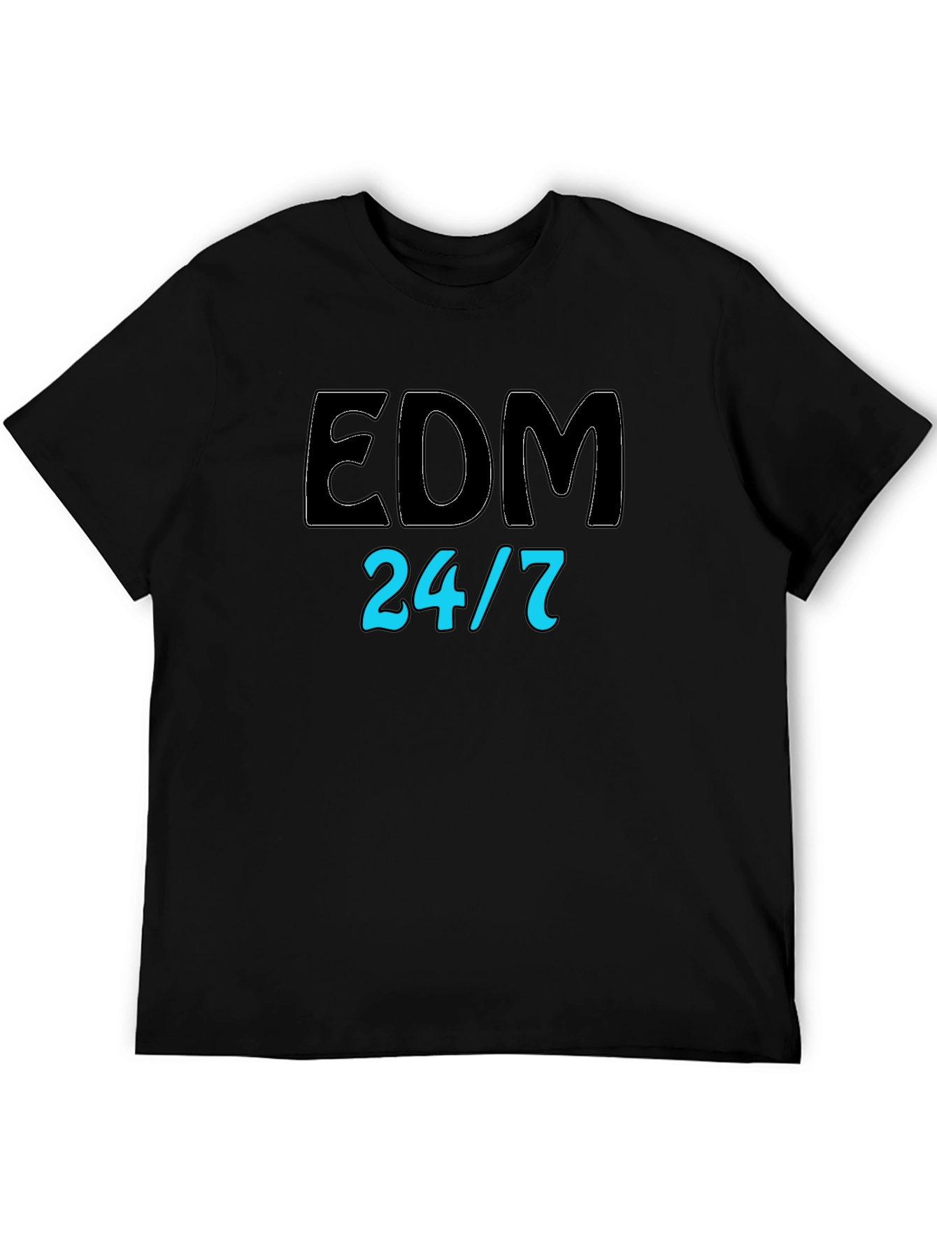 EDM 24/7 Black Graphic Tee