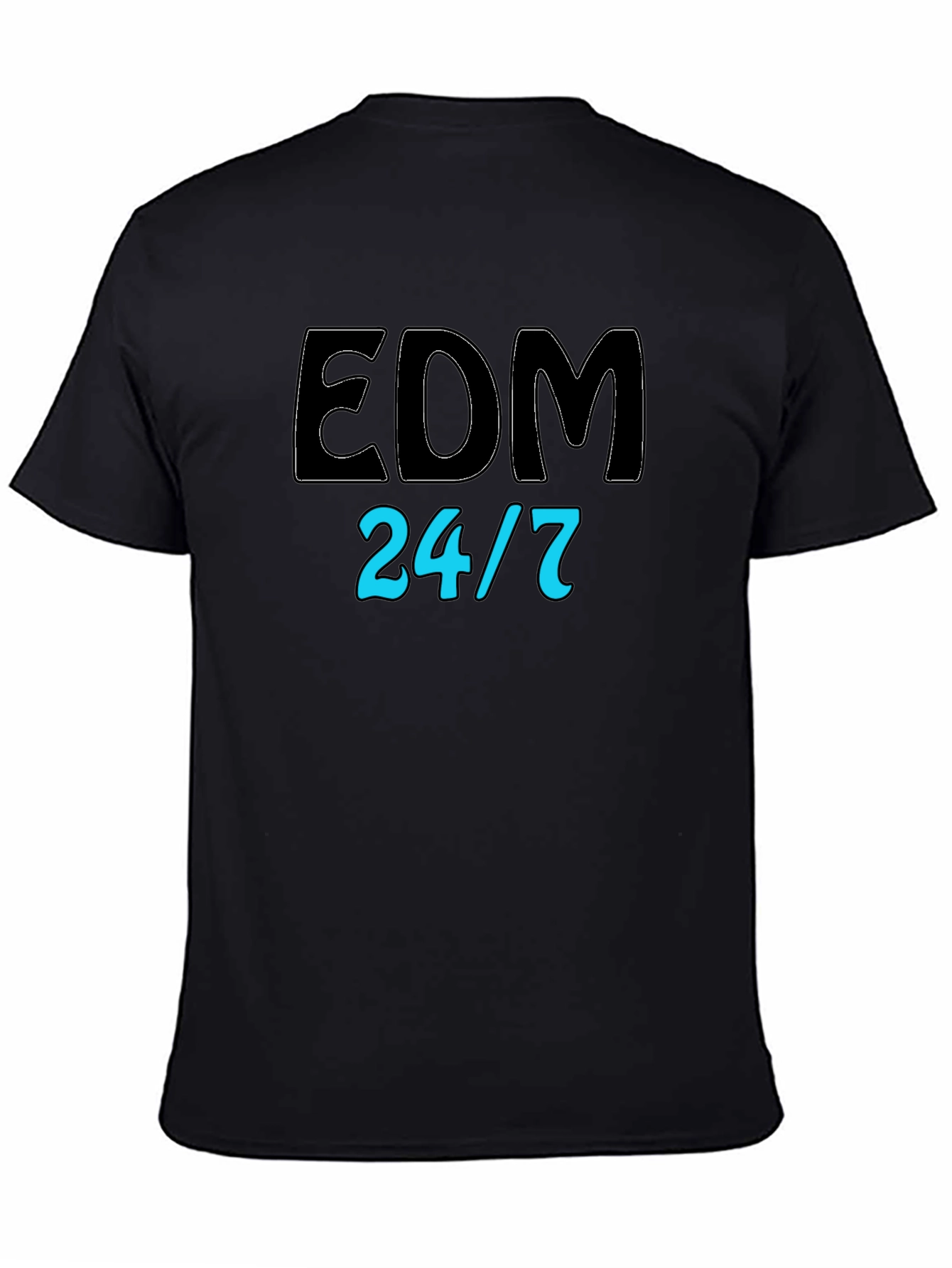 EDM 24/7 Black Graphic Tee