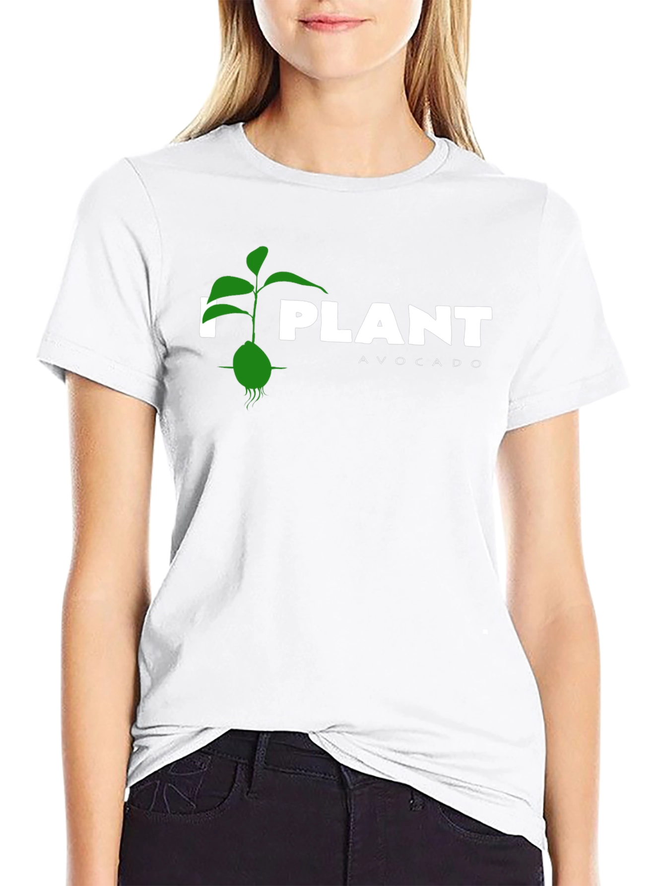 I Plant Avocado T-Shirt - Green Seedling Design