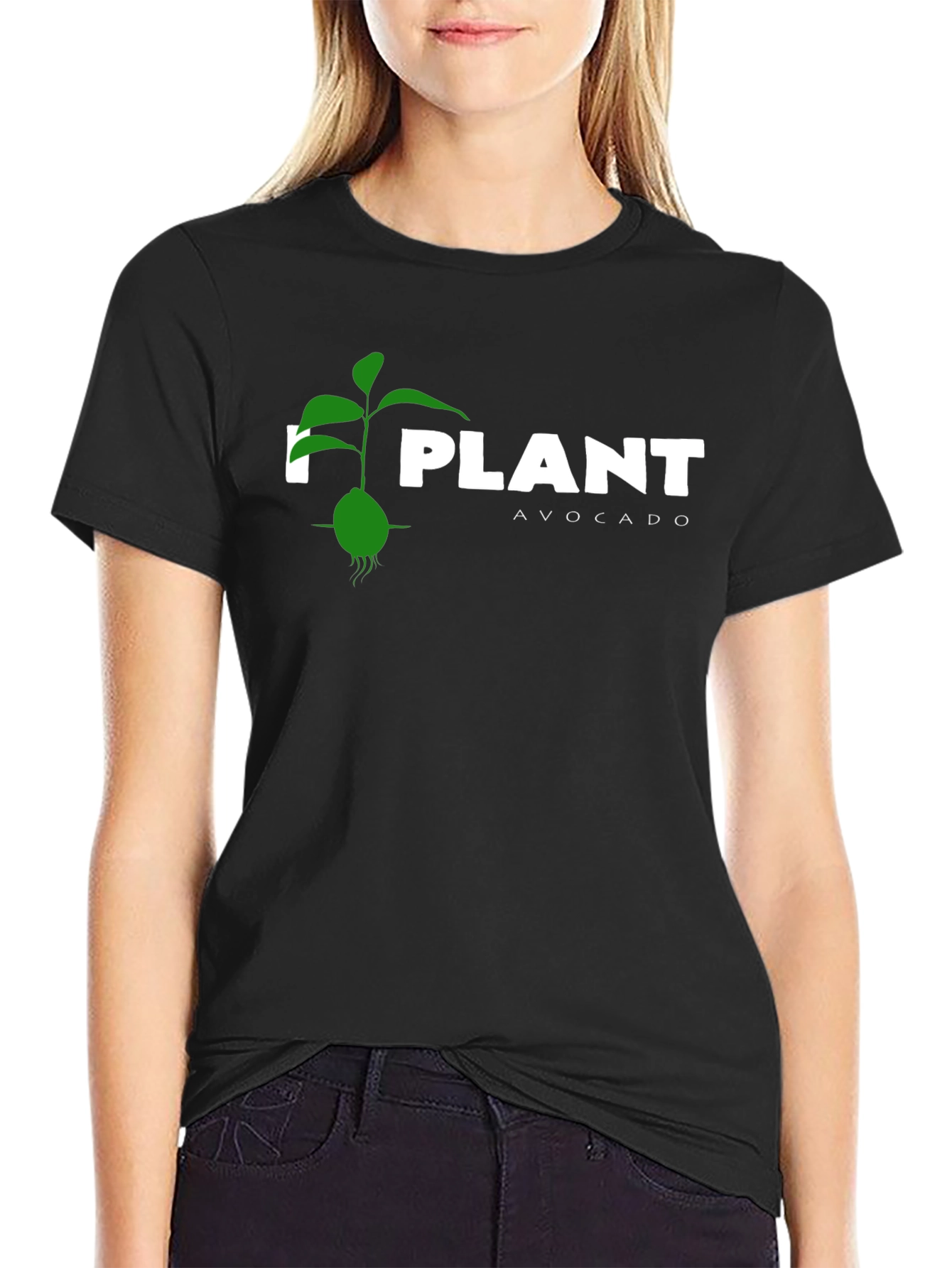 I Plant Avocado T-Shirt - Green Seedling Design