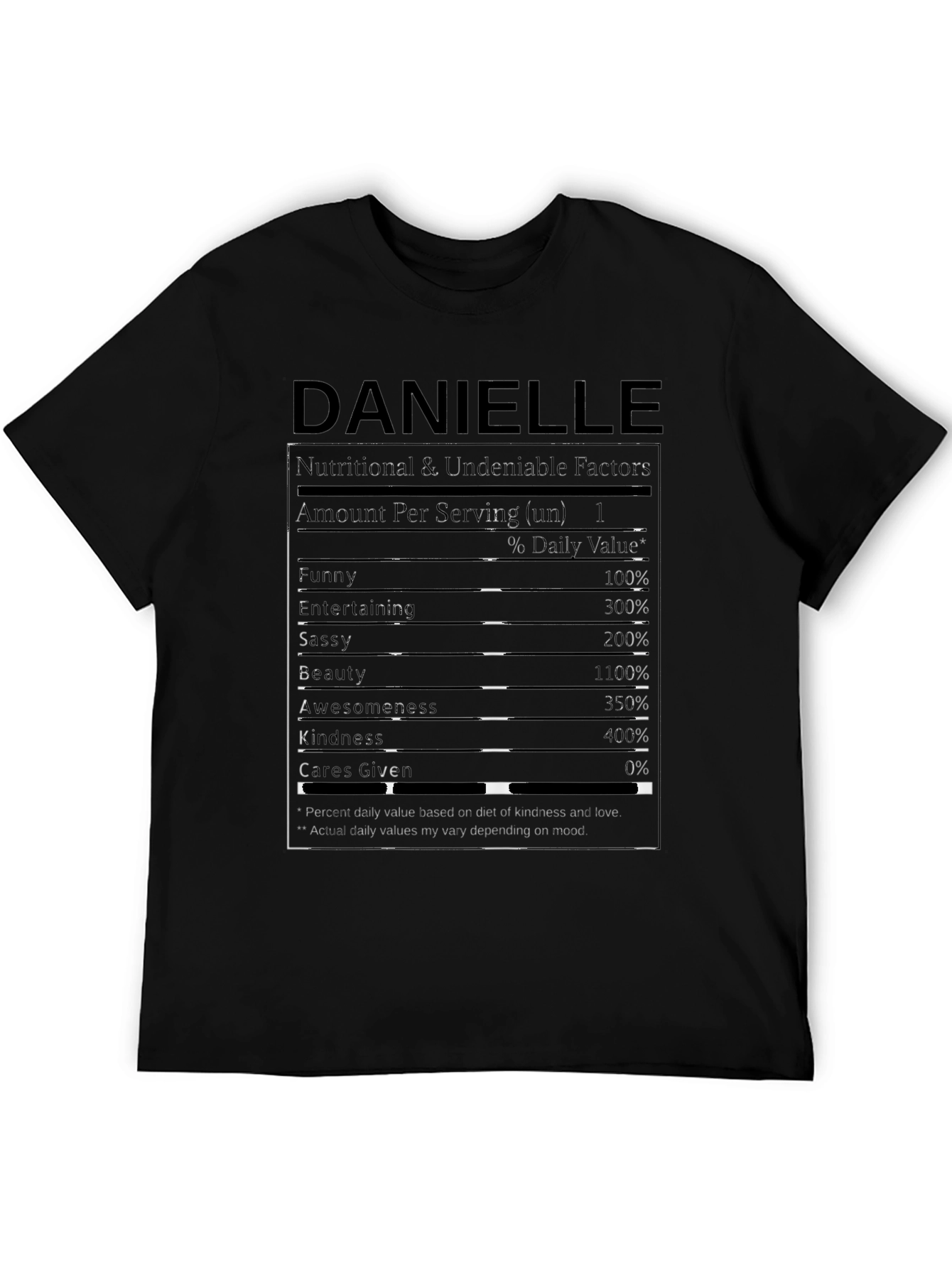 Danielle Nutritional Facts T-Shirt