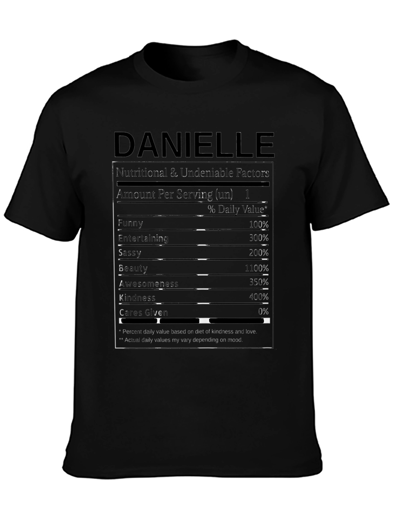 Danielle Nutritional Facts T-Shirt