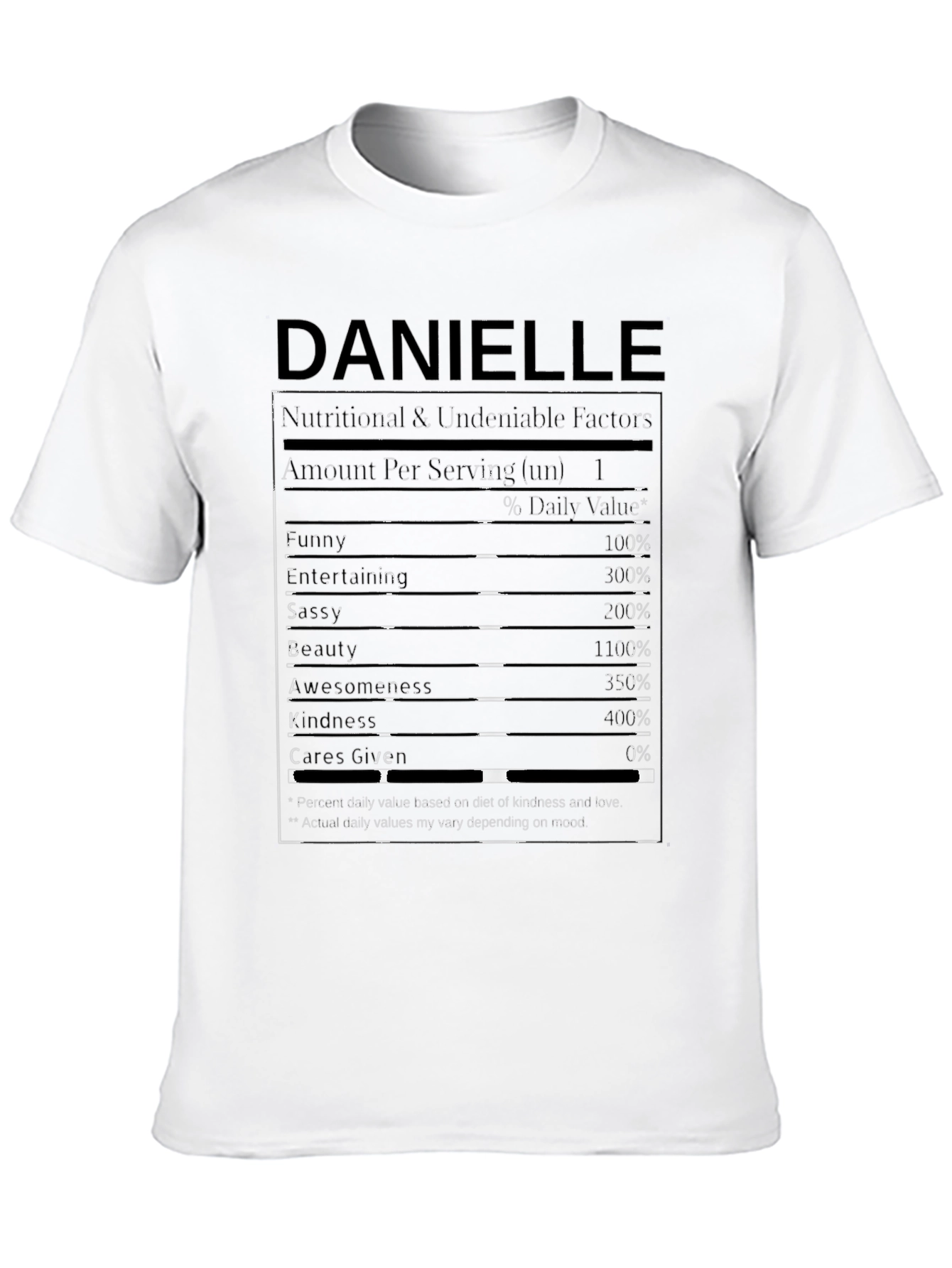 Danielle Nutritional Facts T-Shirt