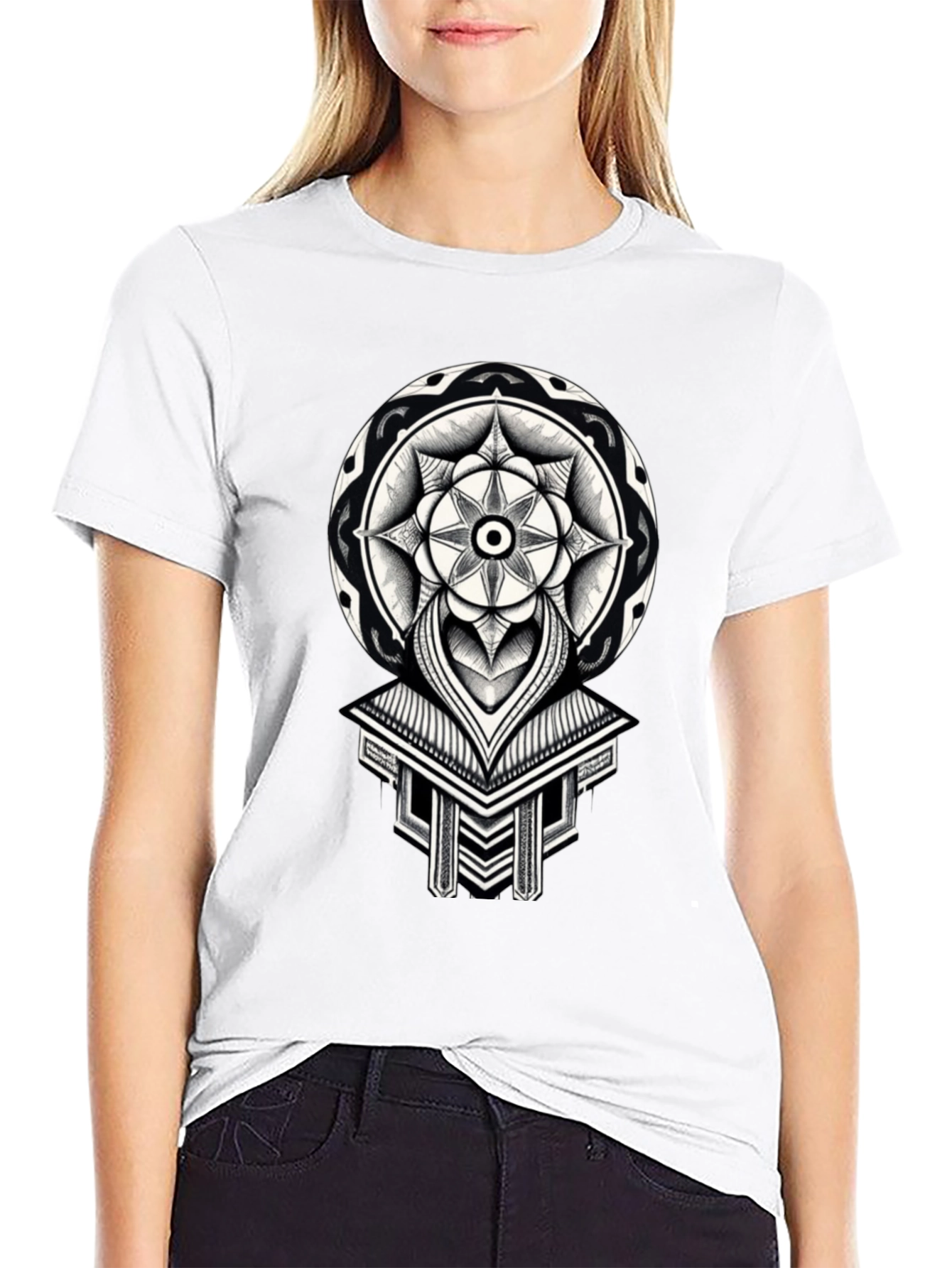 Geometric Mandala Graphic Tee