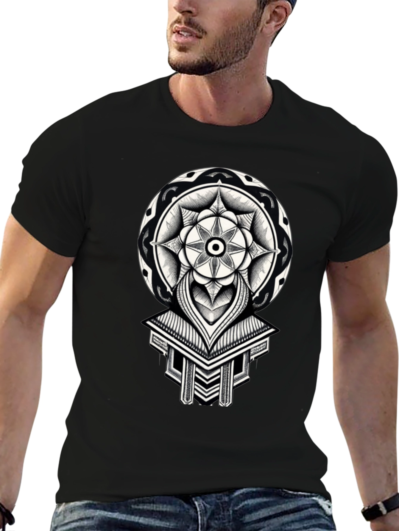 Geometric Mandala Graphic Tee