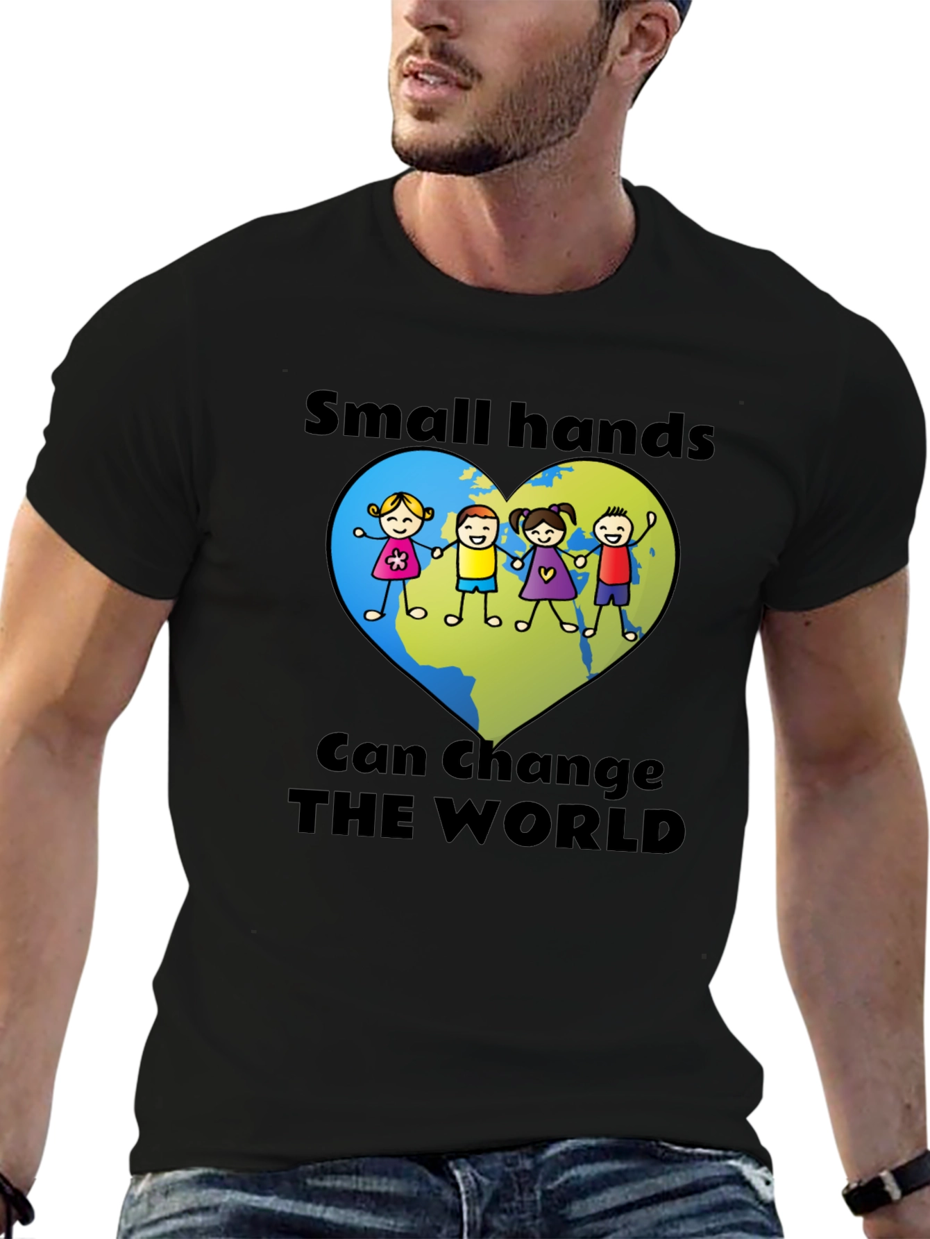 Small Hands Change the World Graphic T-Shirt