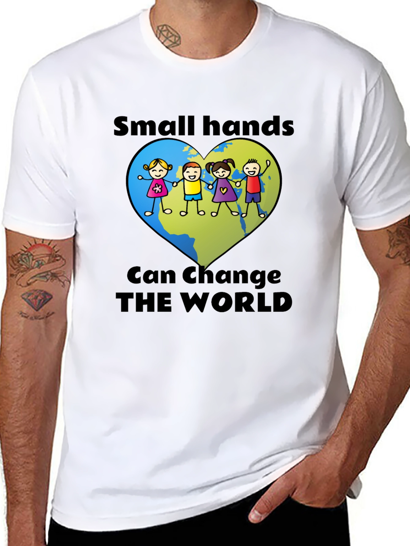 Small Hands Change the World Graphic T-Shirt
