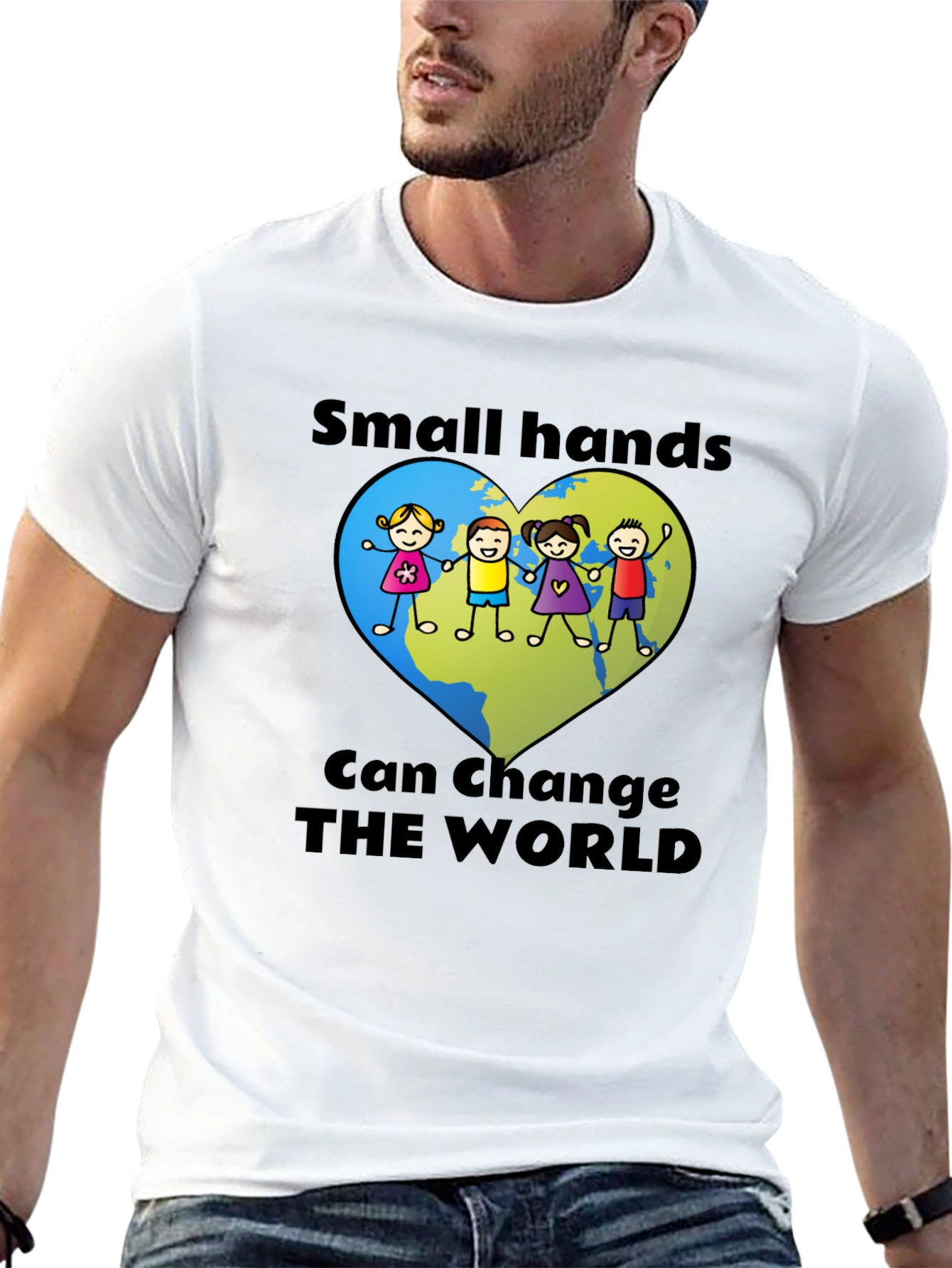 Small Hands Change the World Graphic T-Shirt